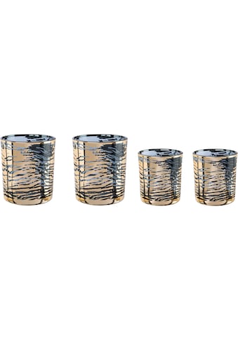 Windlicht »Kerzenhalter LEOPARD«, (Set, 4 St.)