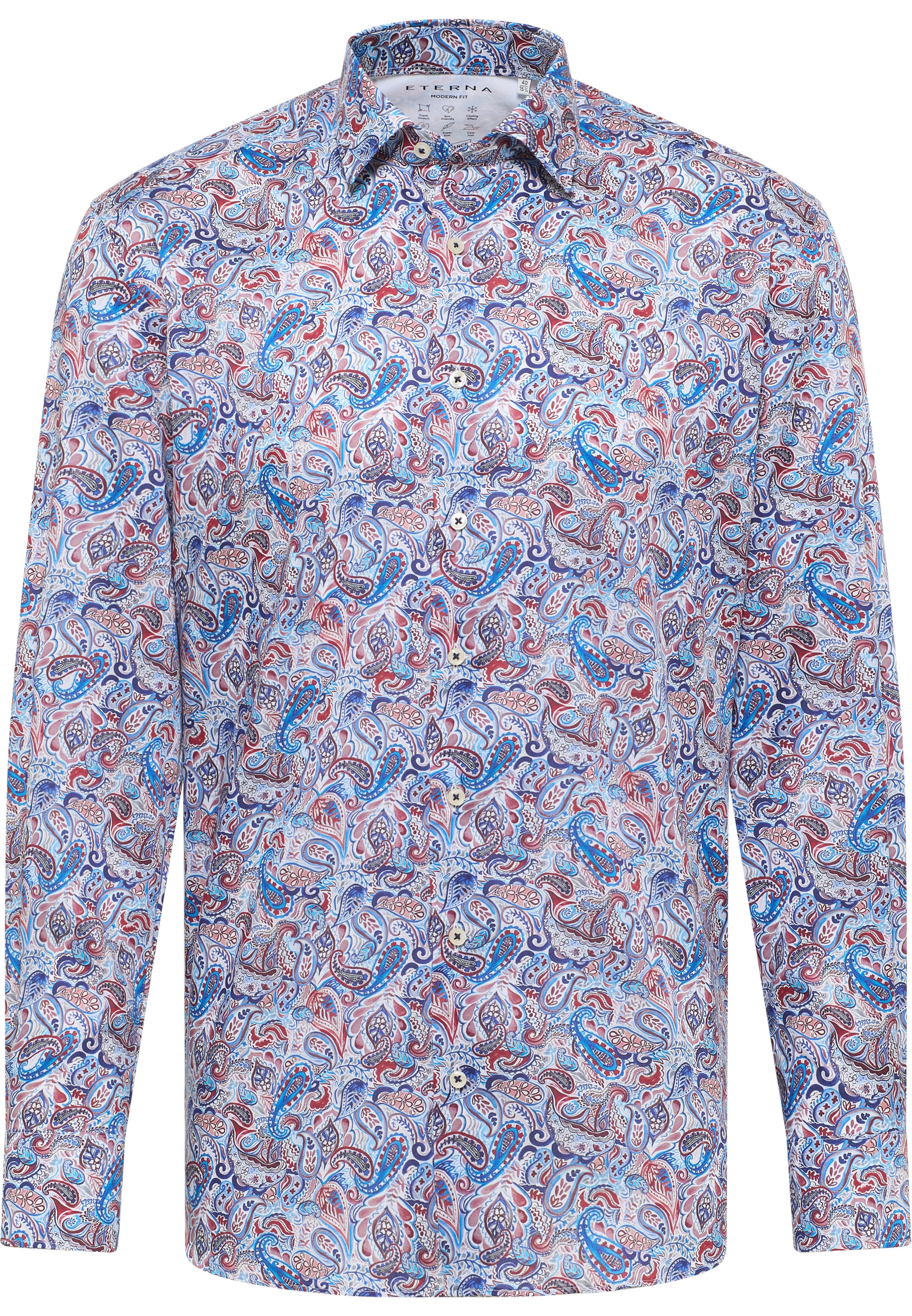 Eterna Langarmhemd »MODERN FIT« EASY IRON (bügelleicht)