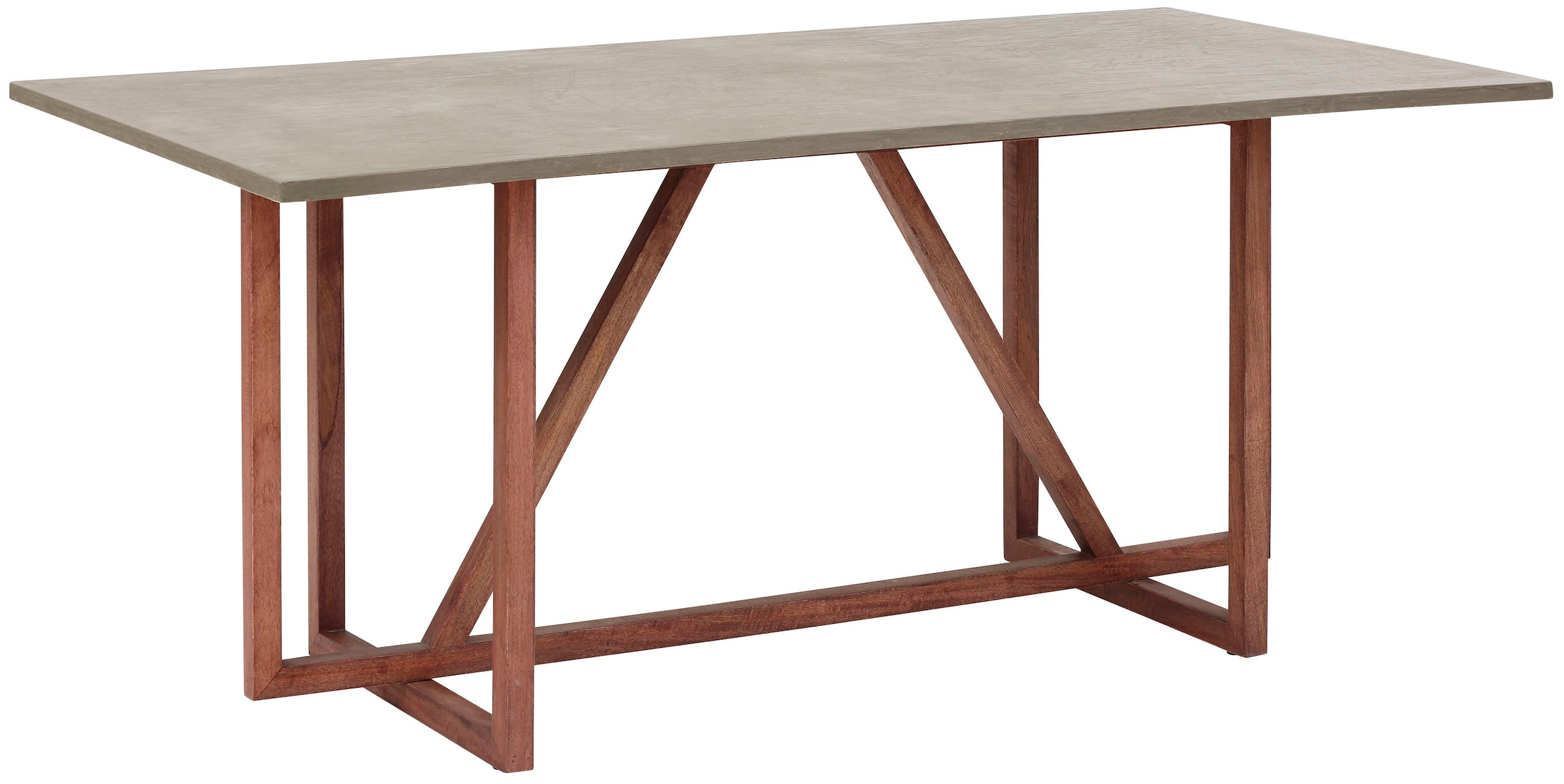 Home affaire »Beton«, Tischplatte Mangoholz, Breite cm bei im Beton-Optik Esstisch massiven Look, OTTO 180 aus