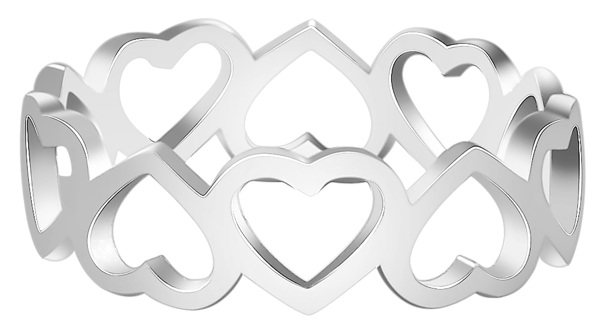Adelia´s Fingerring »Damen Ring Herz aus 925 Silber«