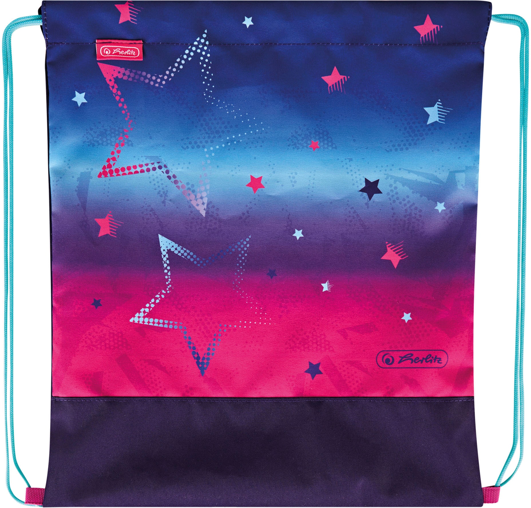 Herlitz Schulranzen »FiloLight Plus, Pink Stars«, Floureszierende Flächen-reflektierende Streifen auf den Schultergurten-Reflektoren, mit Sportbeutel, Etui, Faulenzer und Sportbeutel