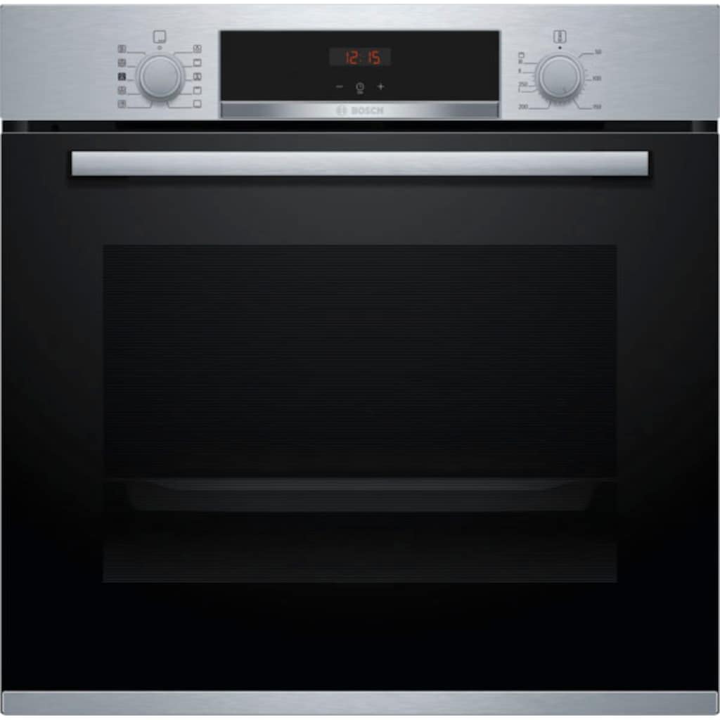 BOSCH Einbaubackofen »HRA534BS0«, Serie 4, HRA534BS0, mit Teleskopauszug nachrüstbar, ecoClean