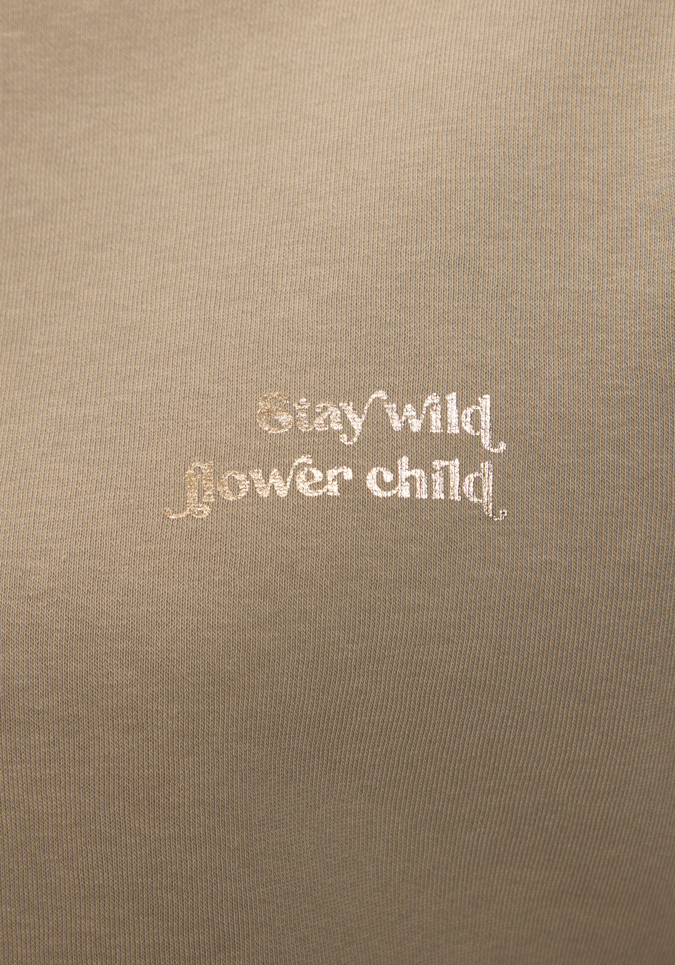 LASCANA Kapuzenpullover mit glänzendem Druck, Loungewear