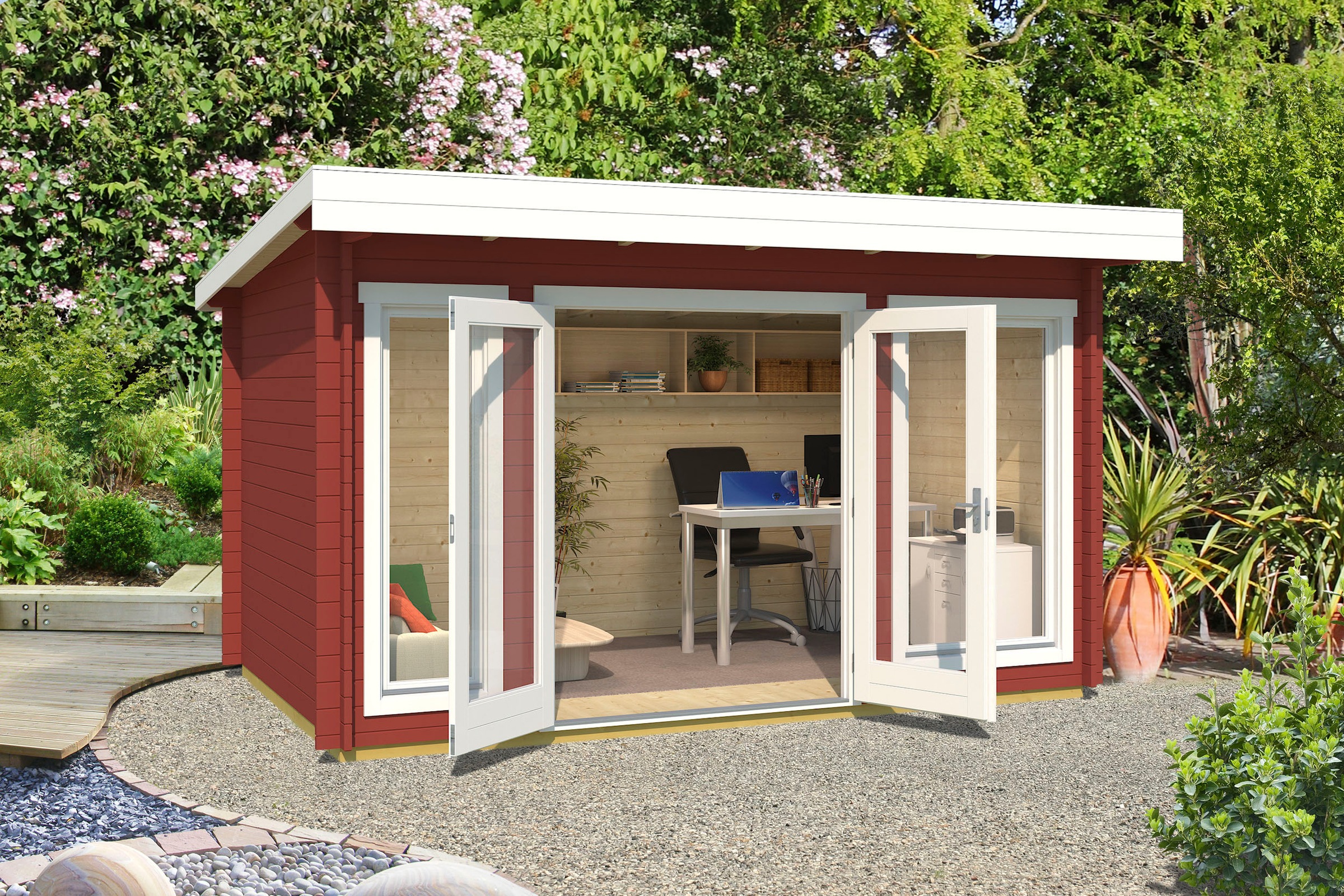 LASITA MAJA Gartenhaus »DORSET«, (Set, inkl. Fussbodenbretter zum verlegen)