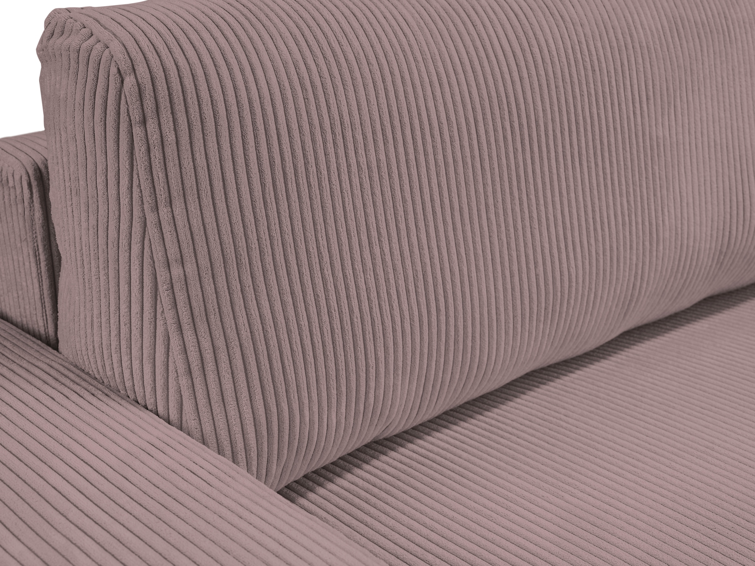 WERK2 Ecksofa »Hugo-L, kuschelweiche Trendstoffe Cord und Breitcord, L-Form«, Design Ecksofa in Cord mit Schlaffunktion & Bettkasten, Breite 267cm