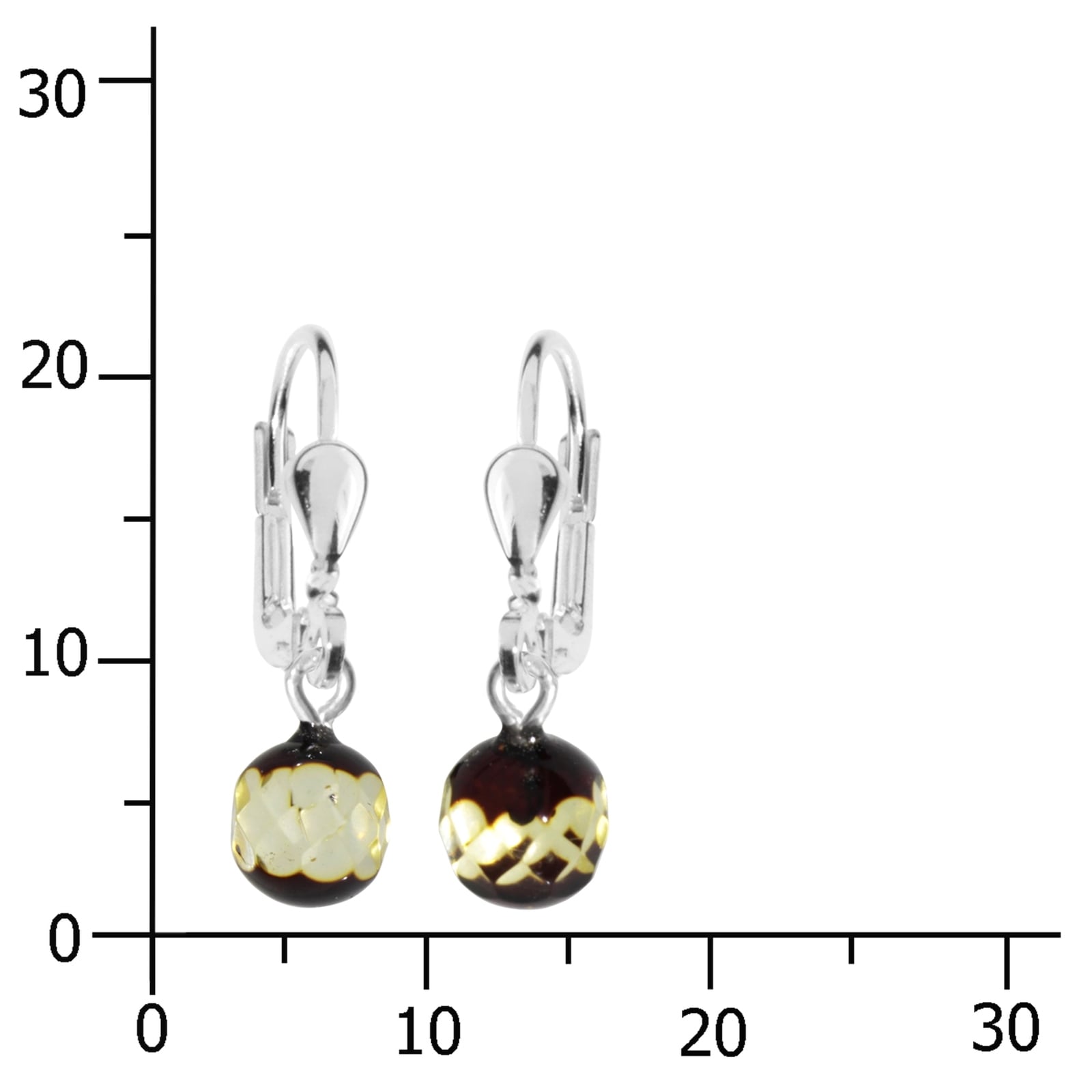 OSTSEE-SCHMUCK Paar Ohrhänger »- Klassisch 7 mm - Silber 925/000 - Bernstein«