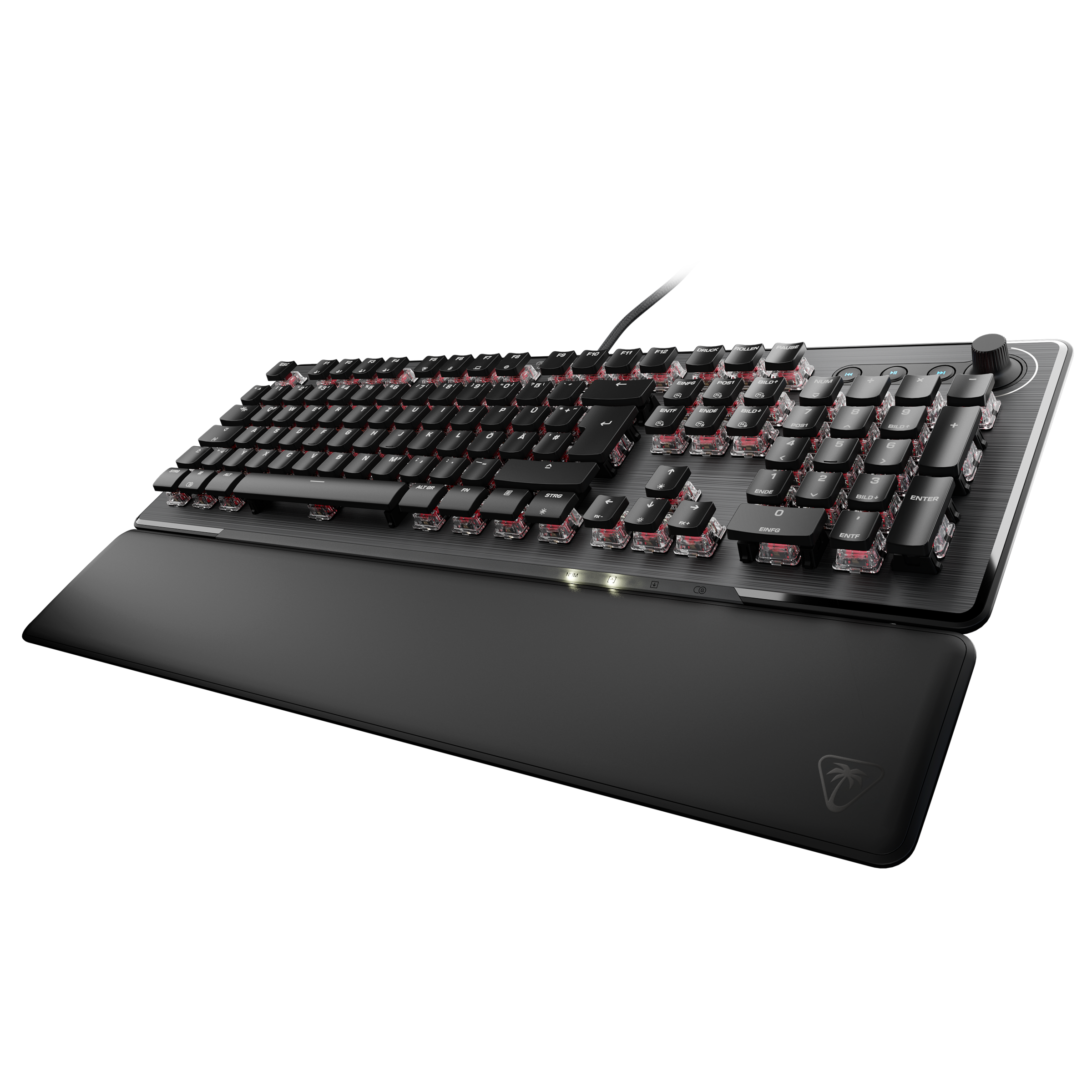 Turtle Beach Gaming-Tastatur »Vulcan II, Linear«, (Lautstärkeregler-Funktionstasten-Profil-Speicher-Ziffernblock-verstellbare Füße-Handgelenkauflage), Linear