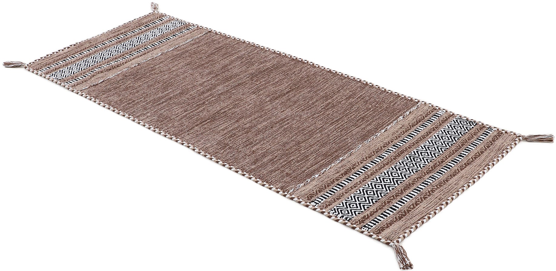 Wendeteppich Fransen, bei Azizi«, rechteckig, Läufer online Baumwolle, mit »Kelim bestellen carpetfine OTTO Wohnzimmer