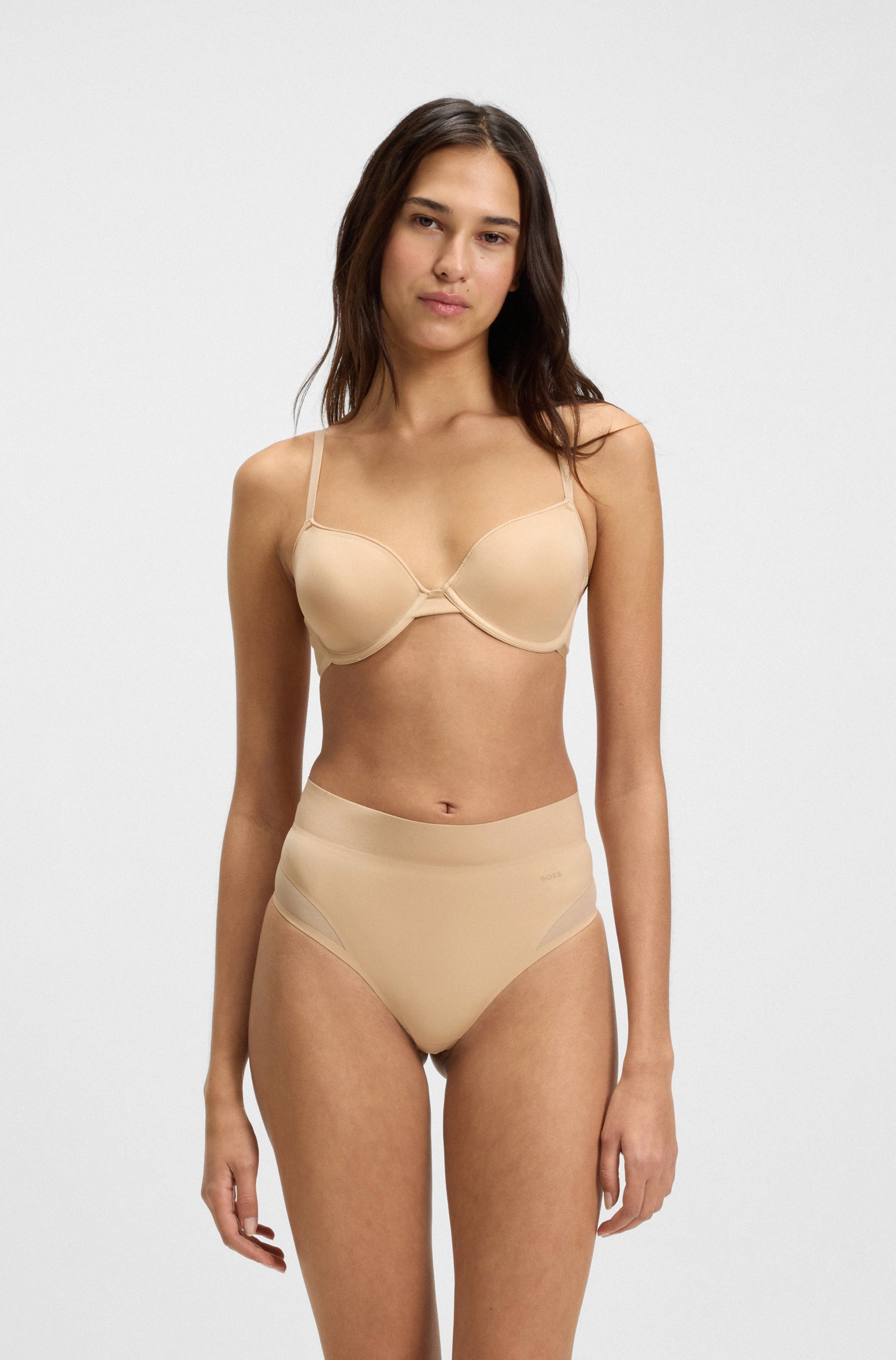 BOSS Formstring »High Waist Shapewear THONG B.BODY«, mit Meshdetails, hoher Bund
