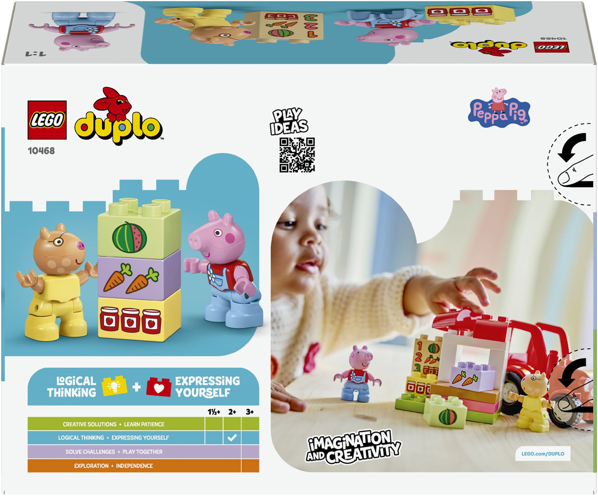 LEGO® Konstruktionsspielsteine »Traktor und Marktstand (10468), LEGO DUPLO Peppa Pig«