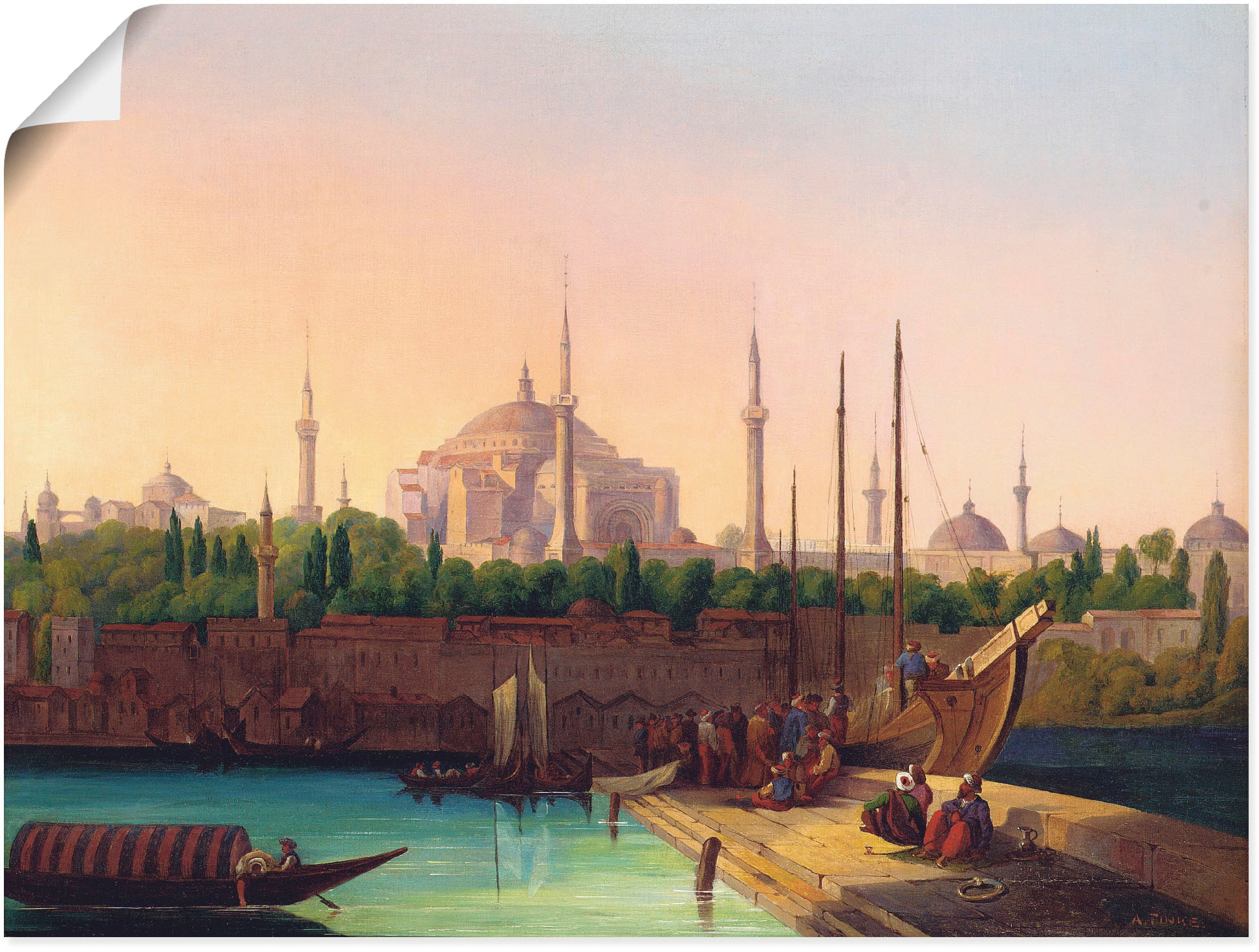 Artland Wandbild »Hagia Sophia, Istanbul.«, Gebäude, (1 St.), als Leinwandbild, Poster in...