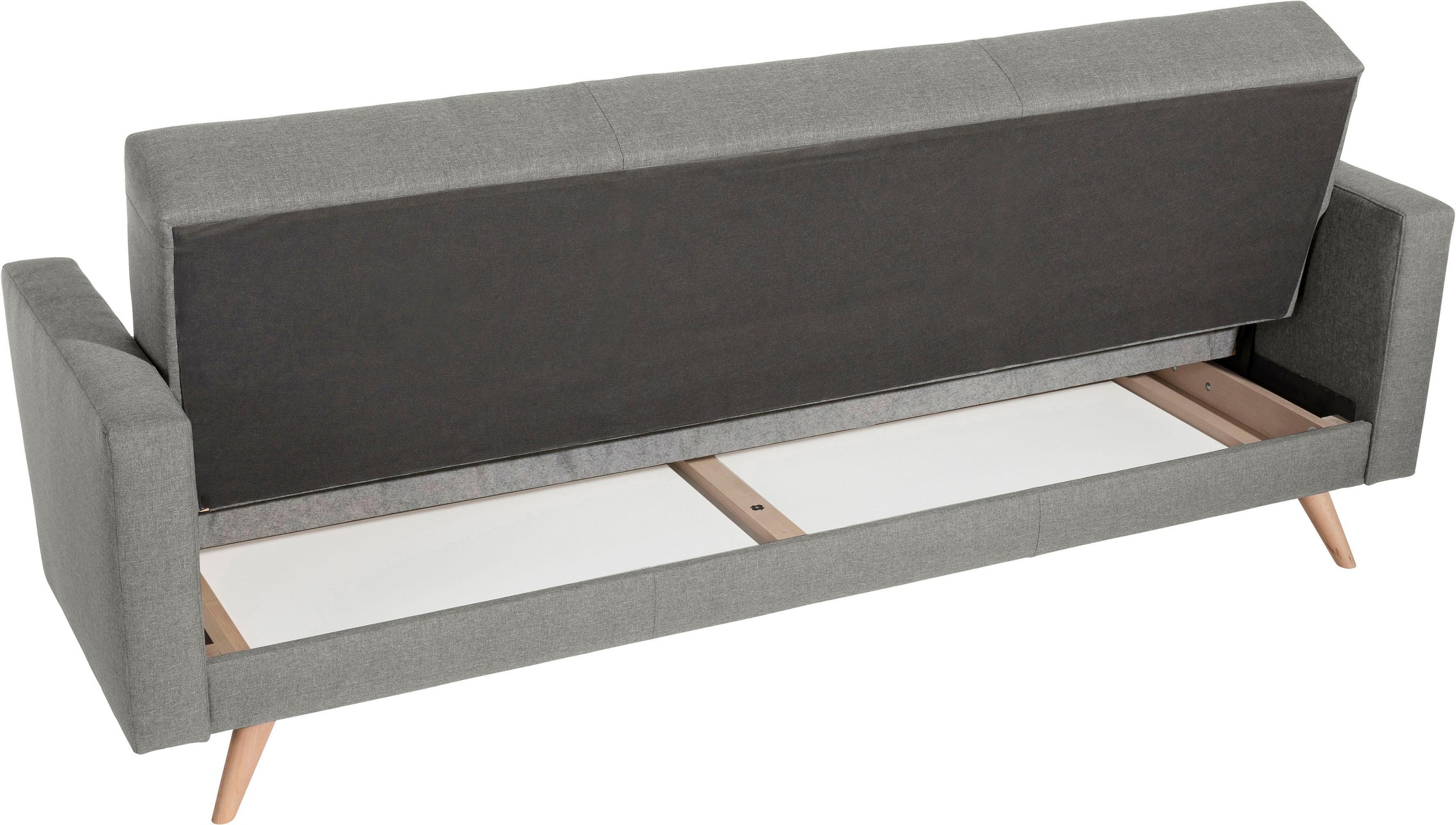 Max Winzer® 3-Sitzer »Julius Kippcouch mit komfortablem Federkern, klassisch und modern«, Schlafsofa, inklusive Bettfunktion & Bettkasten, Breite 224 cm