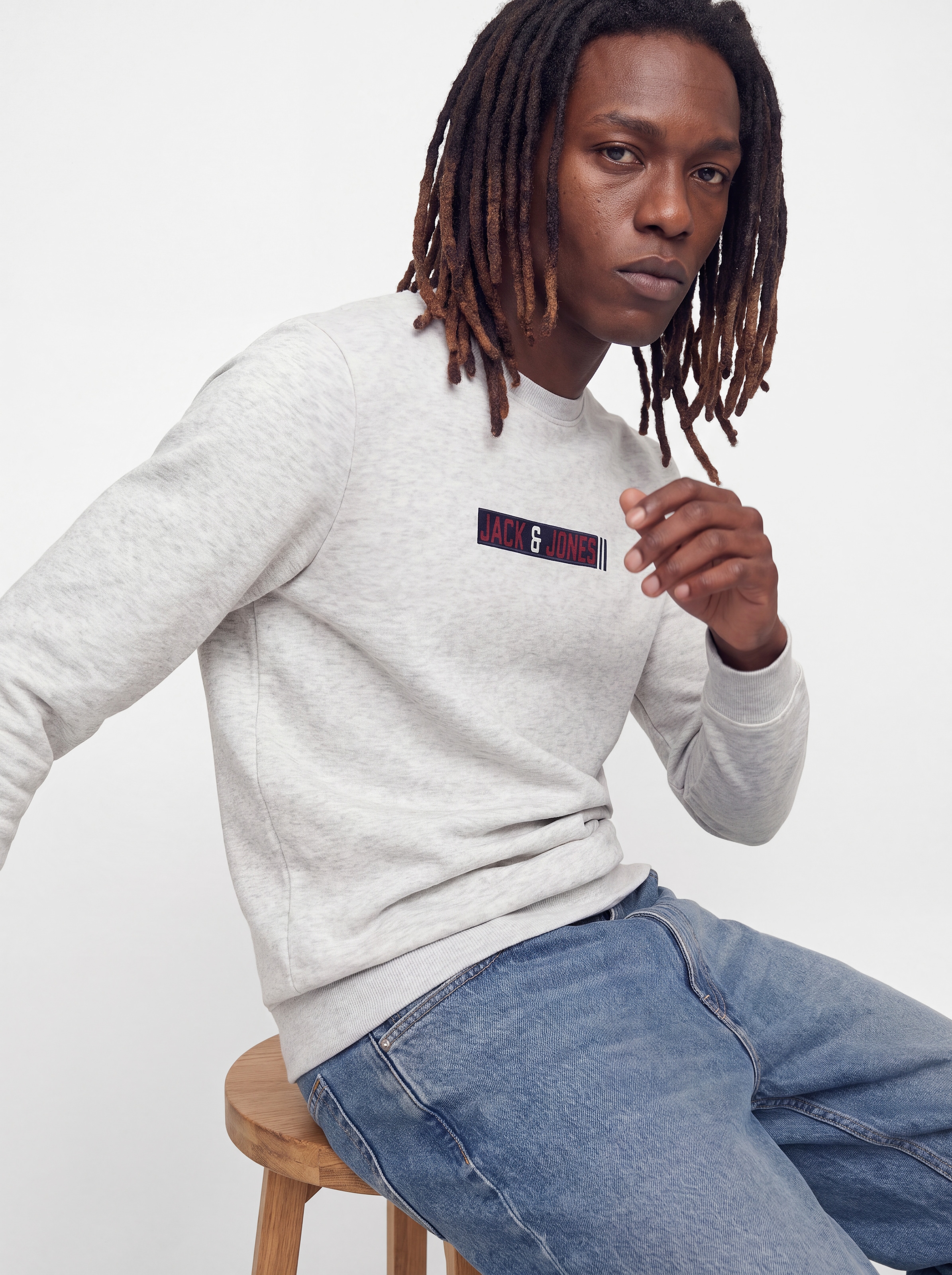 Jack & Jones Sweatshirt »JJMUNK SWEAT CREW NECK 3PK MP«, 3 Materialmix, normal geschnitten
