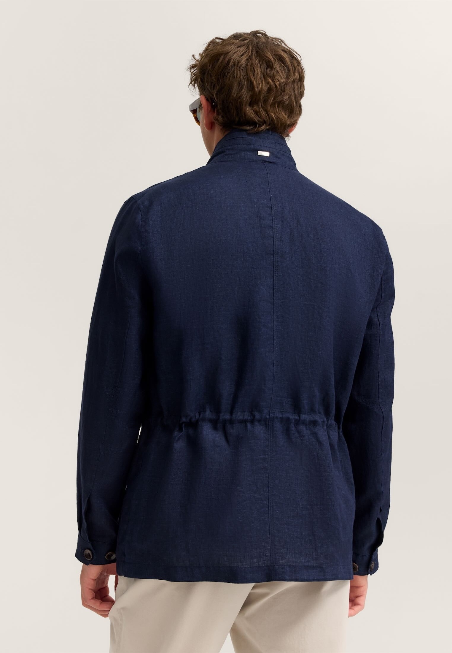 bugatti Kurzjacke »Regular Fit« Pure linen mit Stehkragen