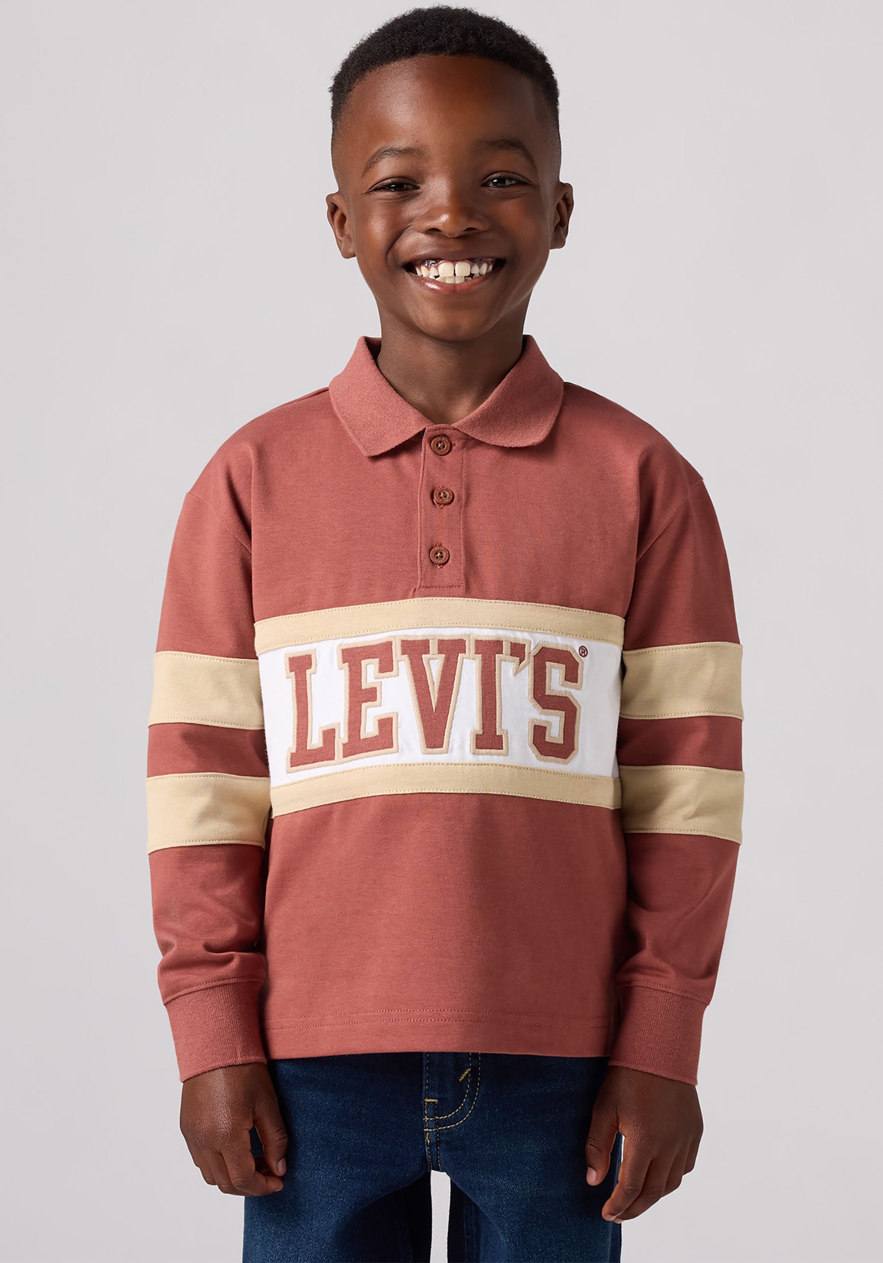 Langarm-Poloshirt »LVB RELAXED LS POLO«, mit Markenschriftzug for BOYS