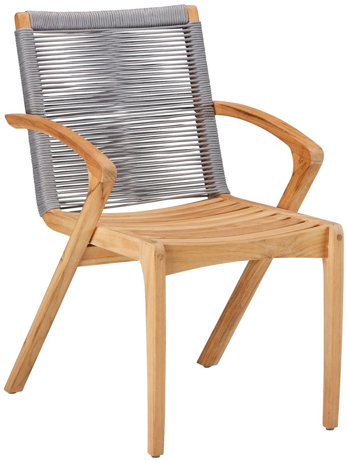 Best Gartensessel »Agadir«, Teakholz, inkl. Sitzkissen, grau