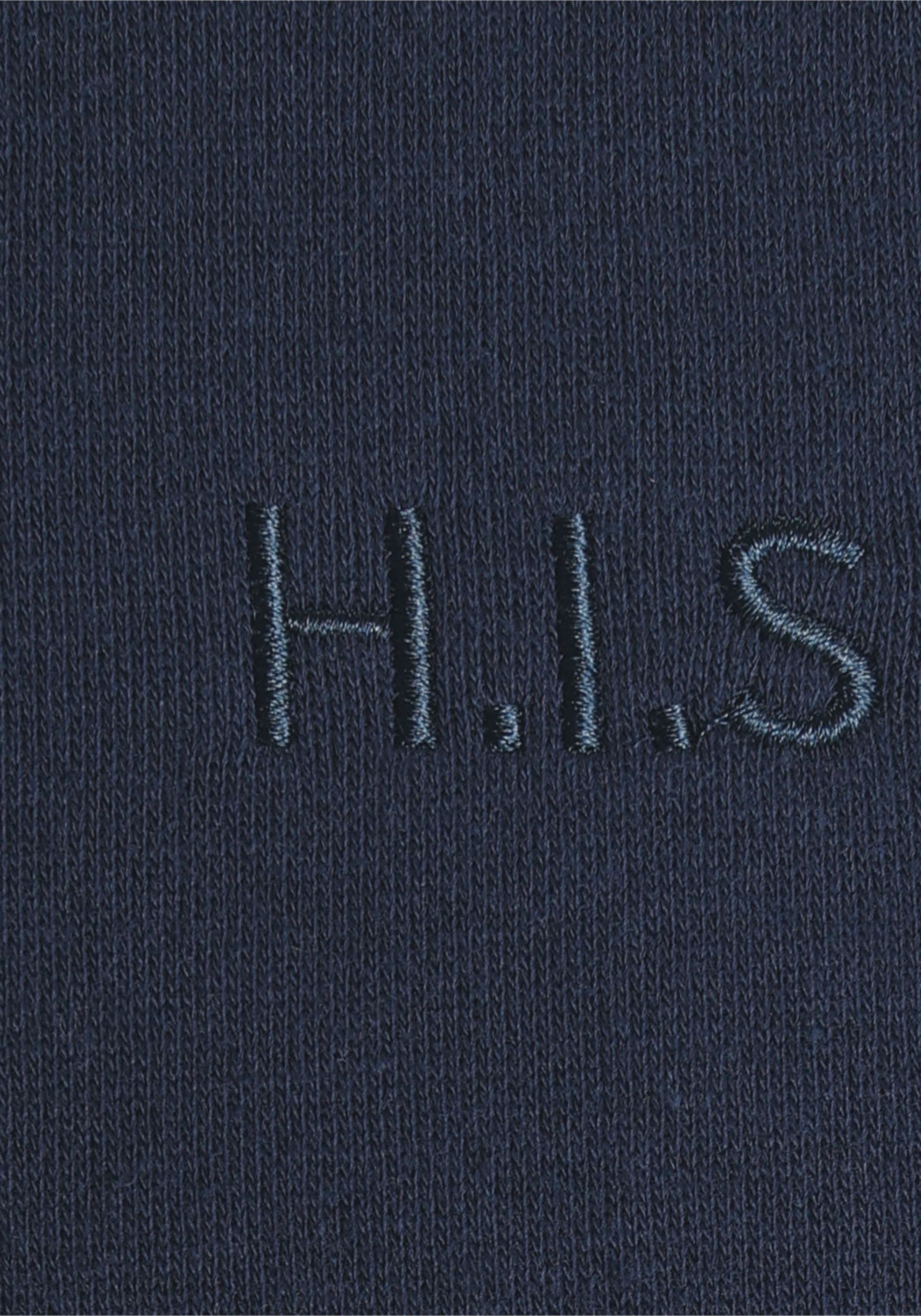 H.I.S Sweatshirt, unifarben, aus dehnbarer Sweatware, mit Logostickerei