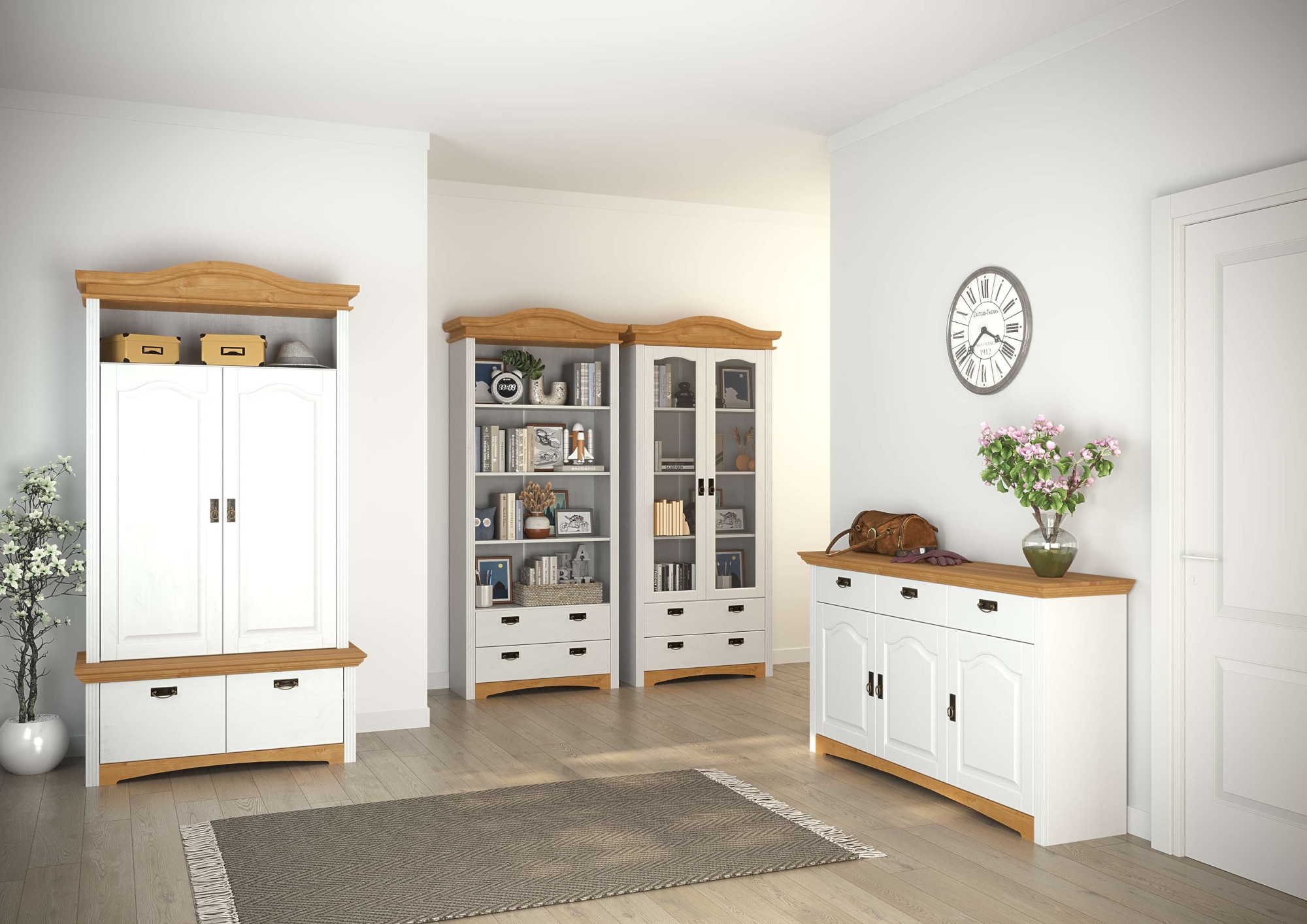 OTTO home Kommode »Konrad« aus massiver Kiefer, Breite 156 cm, mit Schubladen, FSC®