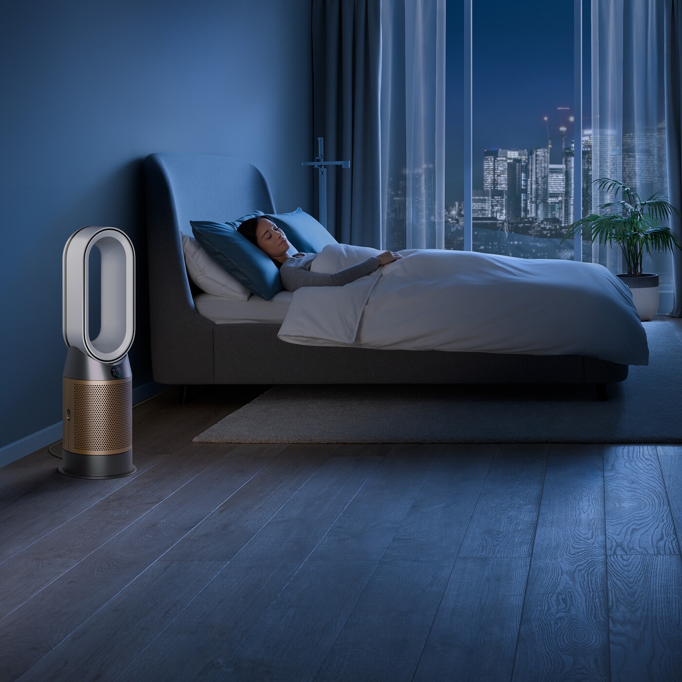 DYSON Kombigerät Luftreiniger, Ventilator und Heizlüfter »Purifier Humidify+Cool Formaldehyde™ (Weiß/Gold)«