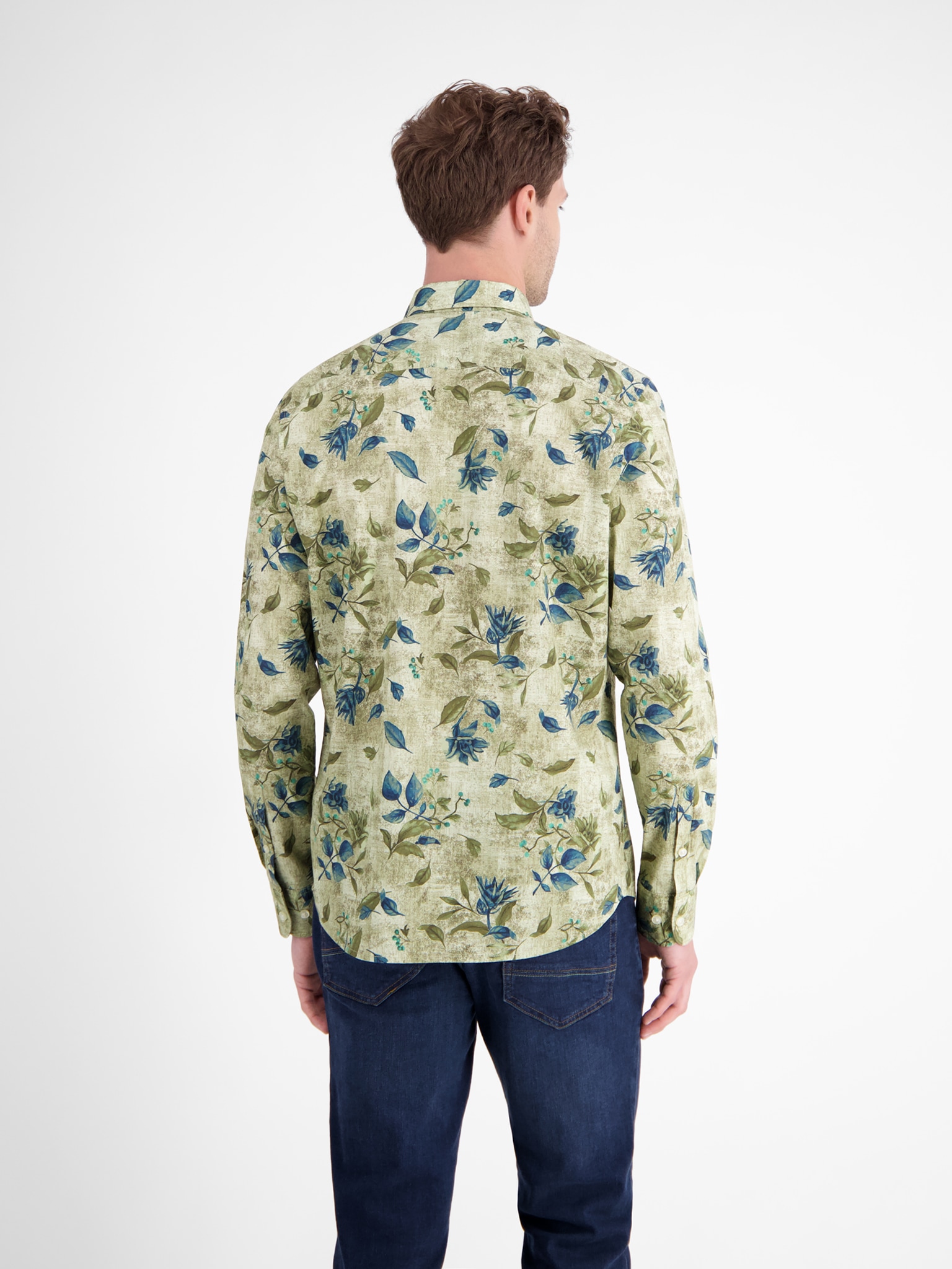 LERROS Langarmhemd, mit floralem Allover-Print