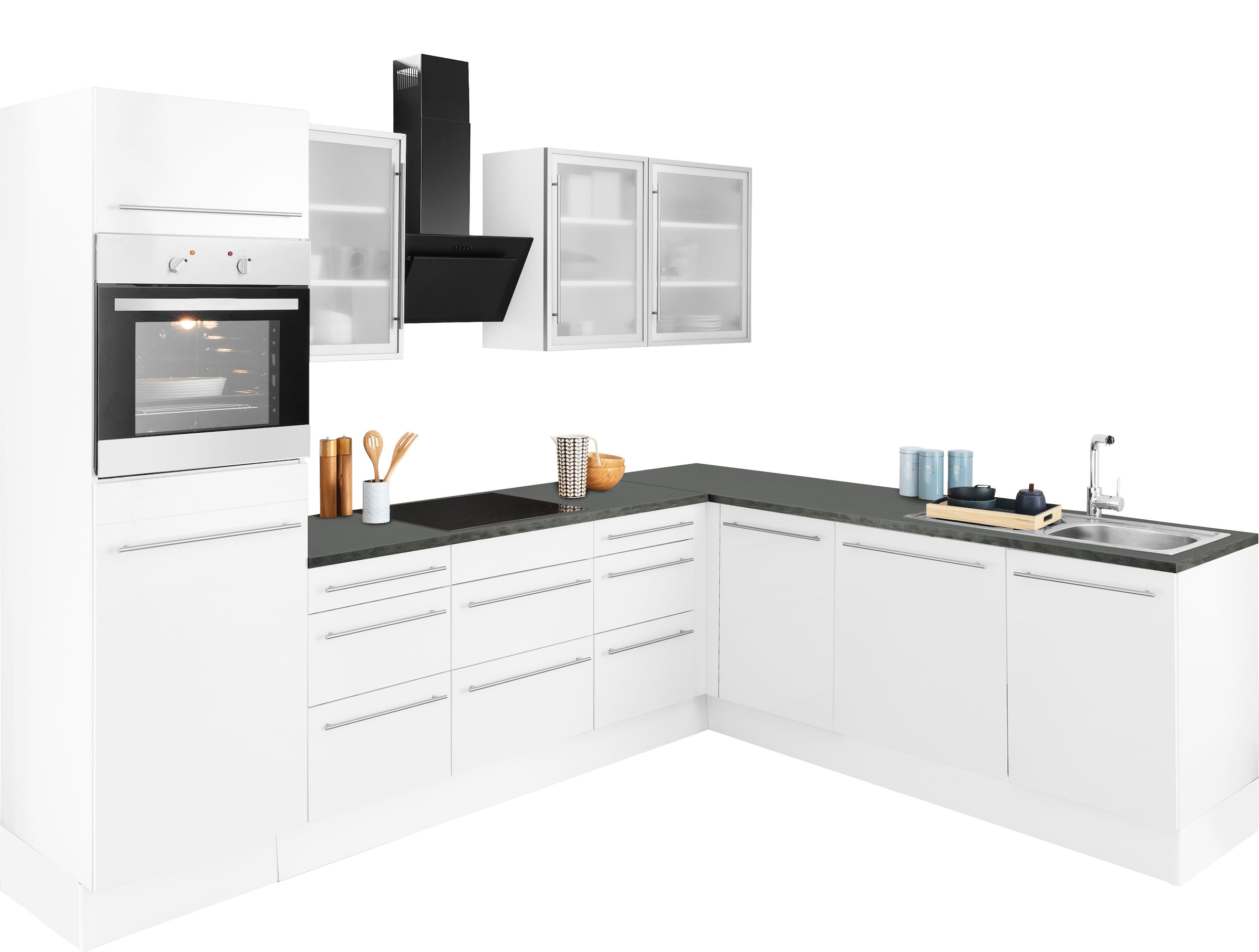 OPTIFIT Winkelküche »Bern«, Stellbreite 285x225 cm, wahlweise mit E-Geräten  kaufen bei OTTO | L-Küchen