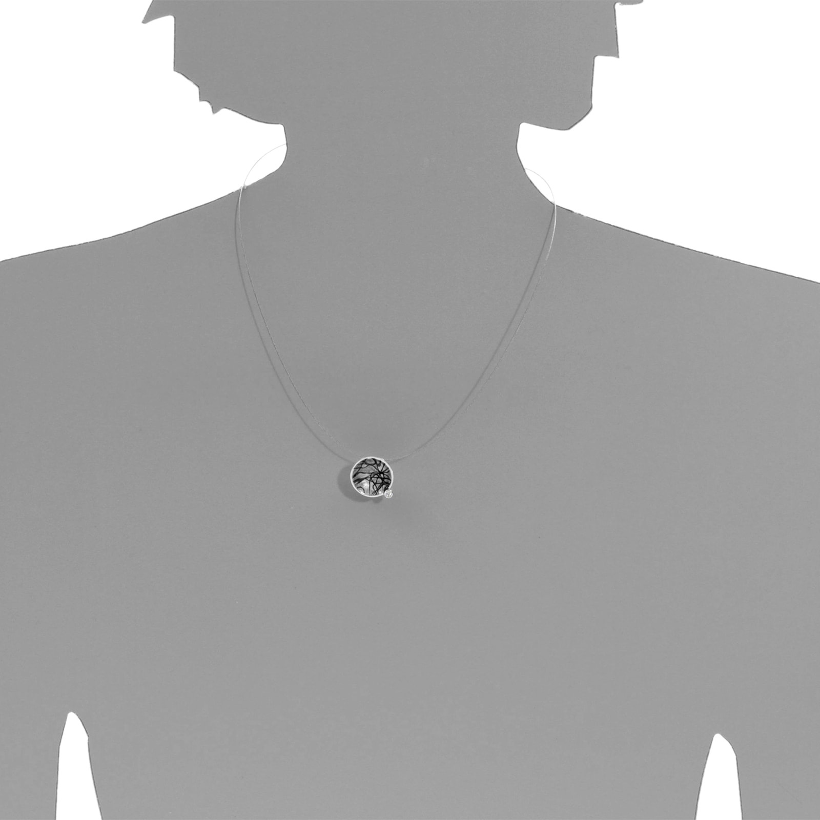 OSTSEE-SCHMUCK Kettenanhänger »- Gleiter Runo 16 mm-Sarah Vicenza - Silber 925/000 - Zirkonia«