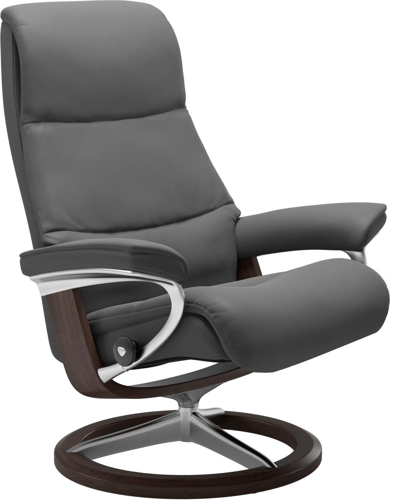 Stressless® Relaxsessel »View« Set, Relaxsessel mit Hocker,  mit Signature Base, Größe S,Gestell Wenge