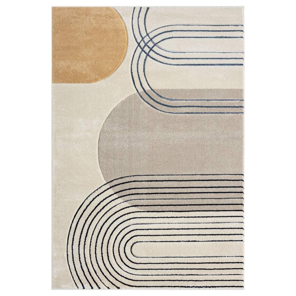 Carpet City Teppich »BONITO 7157«, rechteckig, 11 mm Höhe, Läufer, Flachflor, Hochtief-Muster/ 3D-Effekt, Geo-Muster, Wohnzimmer