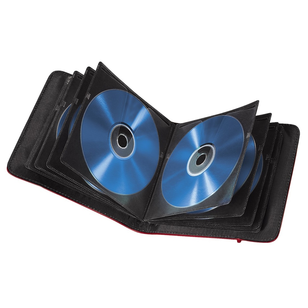 Hama DVD-Hülle »CD DVD Blu-ray Tasche "Up to Fashion", Rot, Schutzhülle für 24 Discs«