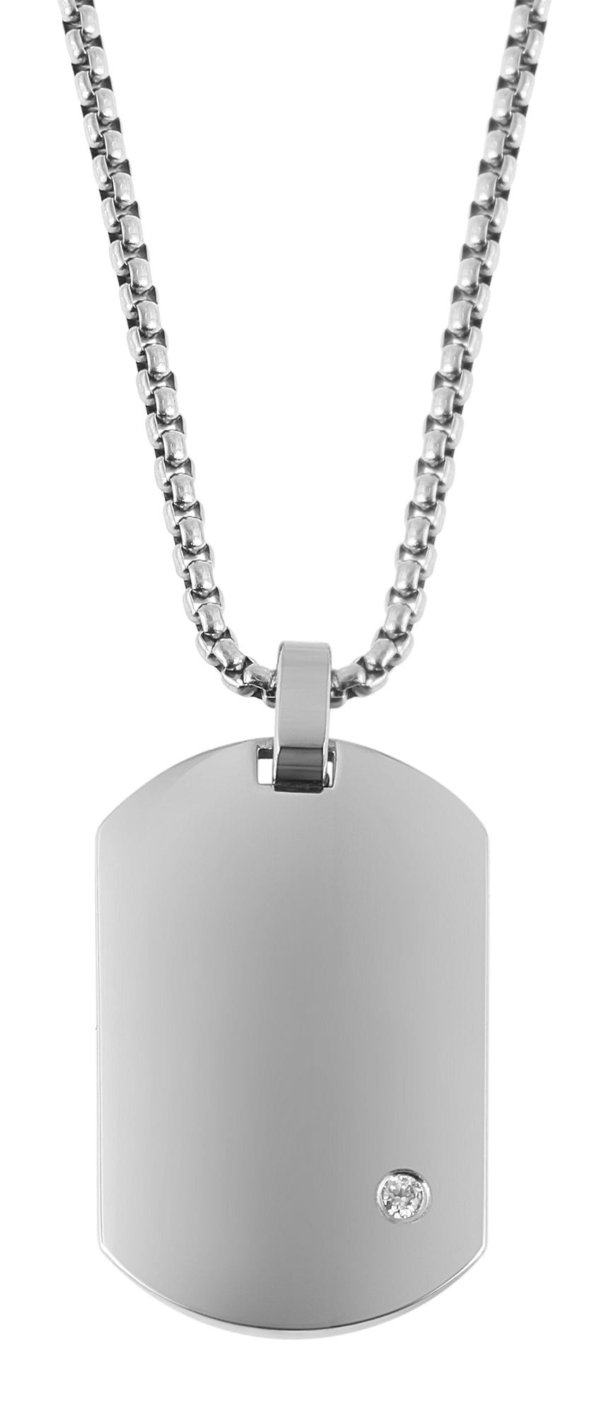Adelia´s Gliederkette »Damen Halskette aus Edelstahl mit Strass Steinchen 61 cm«