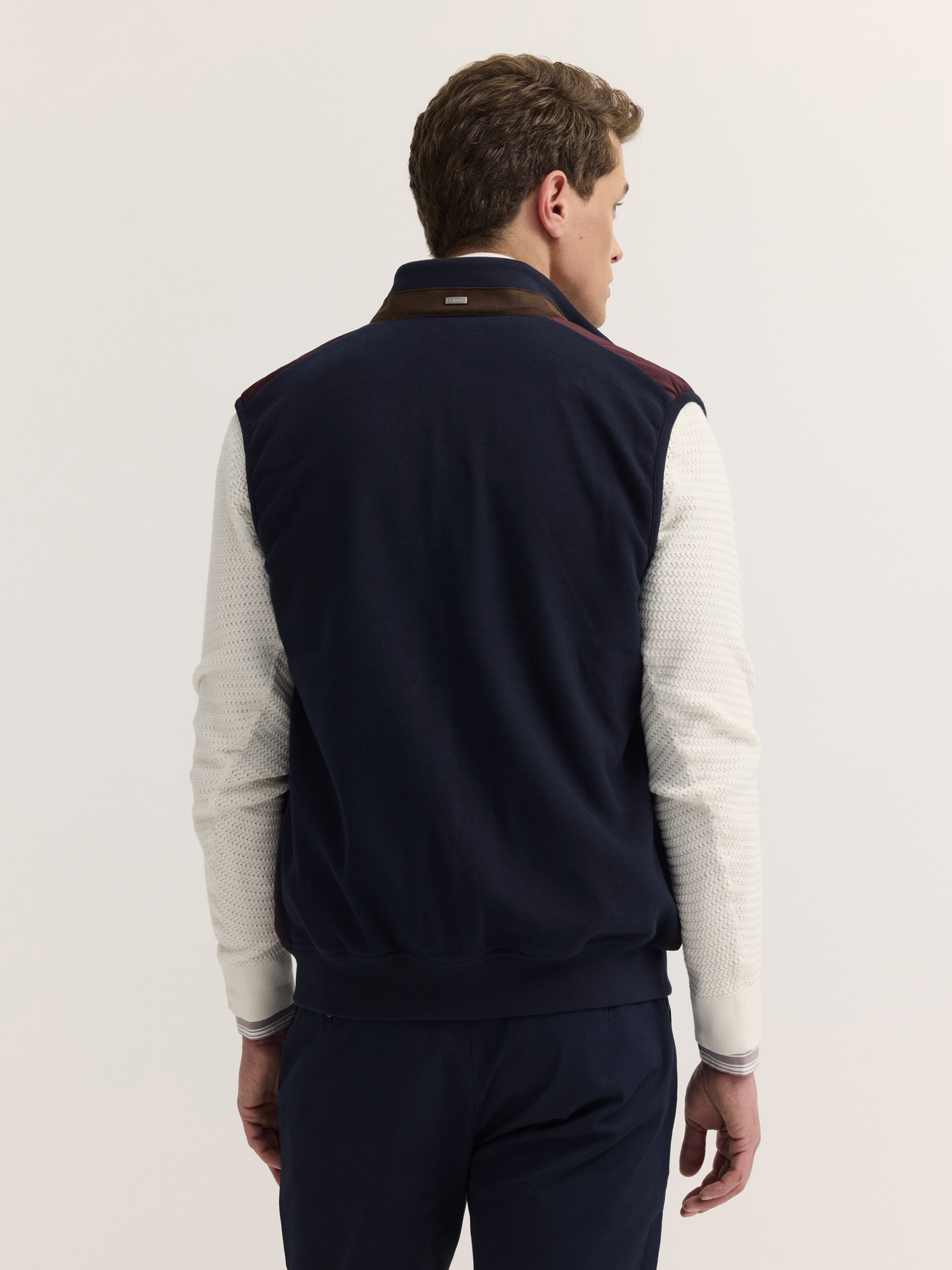 bugatti Strickweste »Regular Fit« Regular Fit Steppweste Baumwollmix