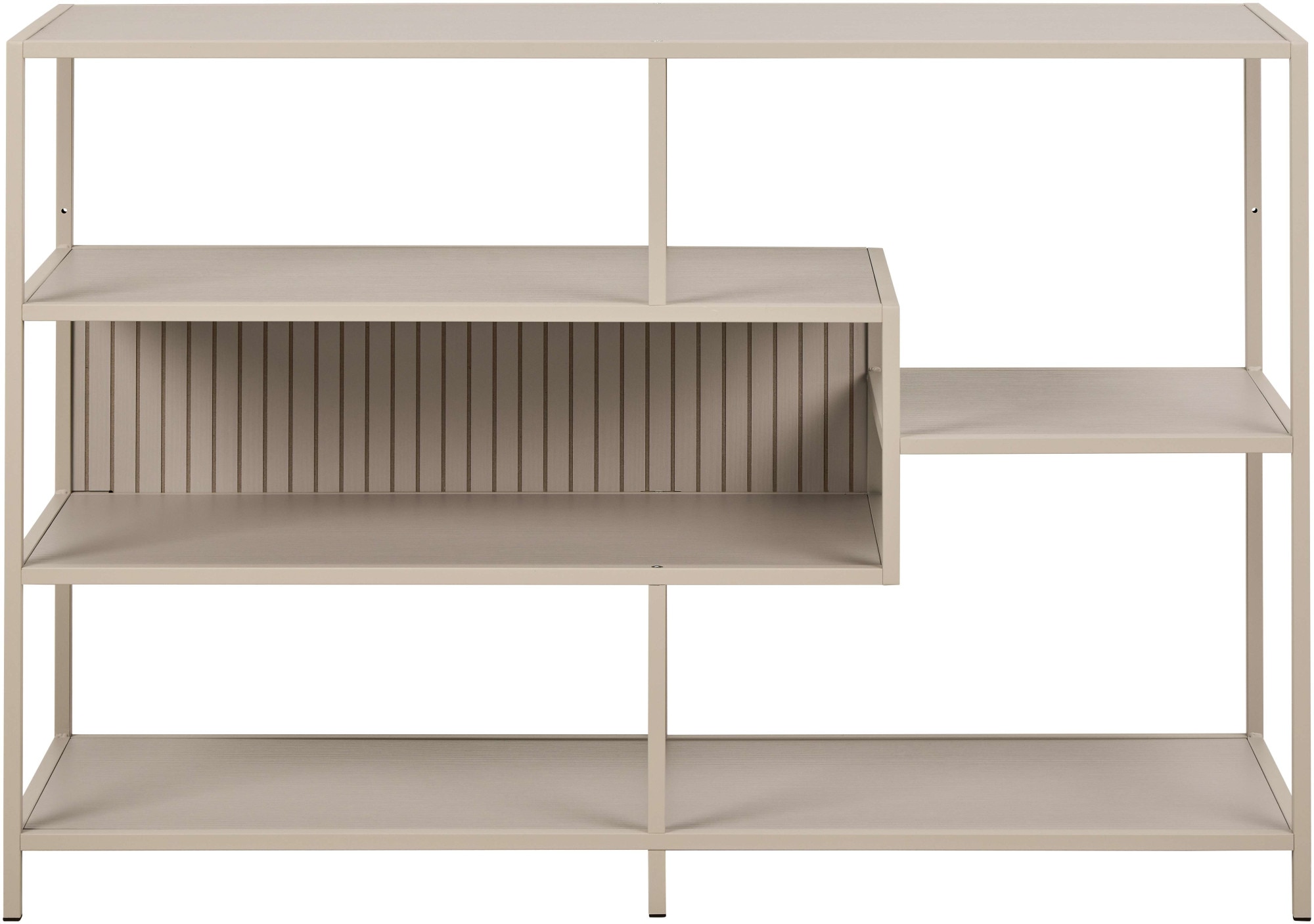 ACTONA GROUP Bücherregal »Seaford - Mehrzweckregal & Raumteiler, modern, Metall« 114x35x78 cm,  Asymmetrisch, stabil & viel Stauraum, zeitloses Design, 6 Regalböden