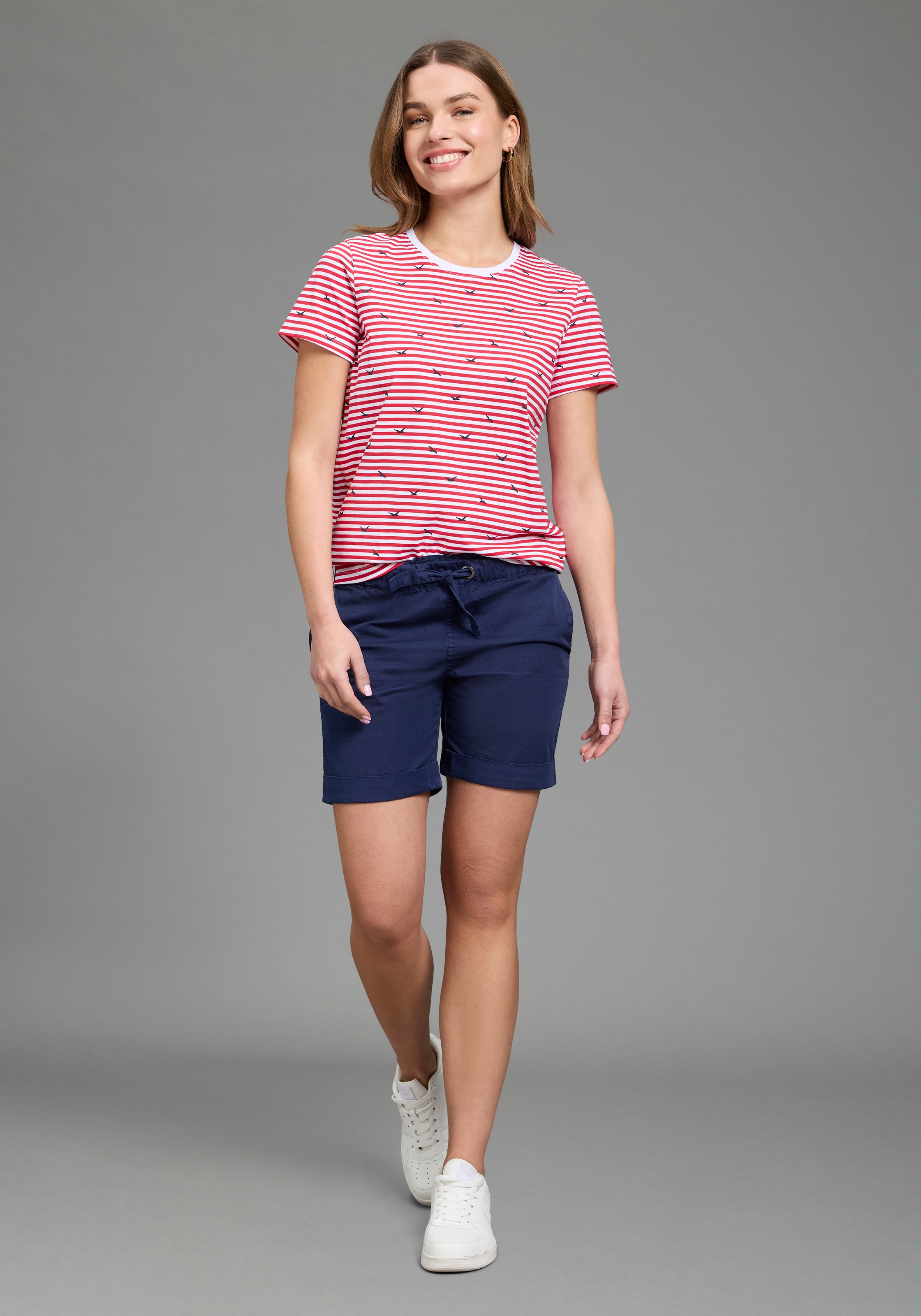 KangaROOS T-Shirt schmale Passform, Kurzarm, Rundhalsausschnitt, aus Single Jersey