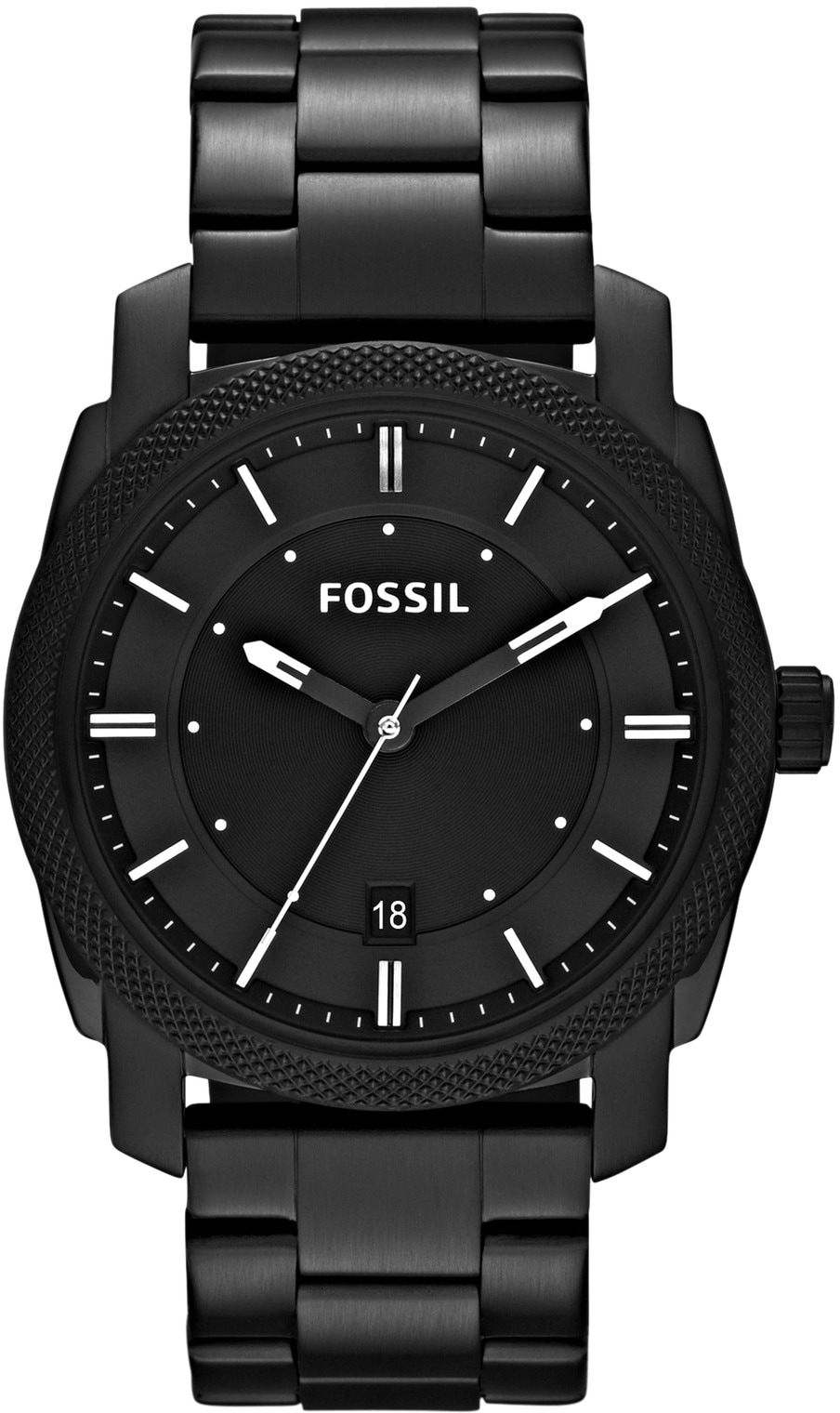 Fossil Quarzuhr »MACHINE«, Armbanduhr, Herrenuhr, Datum, analog, Edelstahlarmband