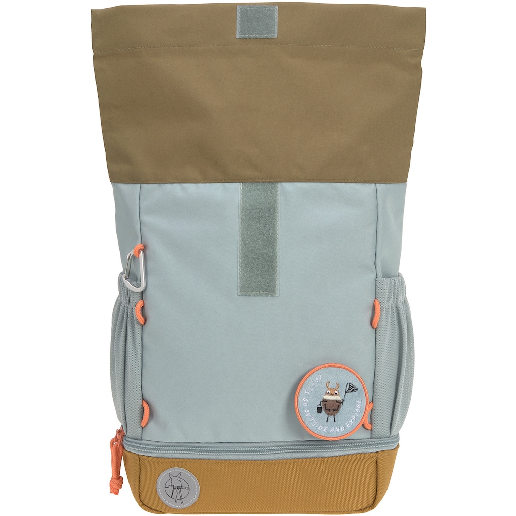 LÄSSIG Kinderrucksack »Nature, Mini Rolltop Backpack, Light Blue«, Reflektoren