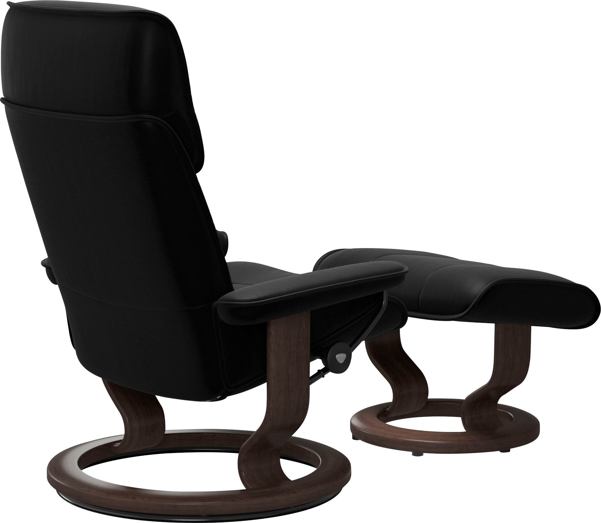 Stressless® Relaxsessel »Admiral«, (Set, Relaxsessel inkl. Hocker), mit Classic Base, Größe M & L, Gestell Wenge