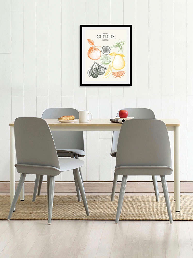 queence Bild »Citrus«, Obst-Obst Bilder-Essen-Lebensmittel-Kunst-Schriftzug-Italien-Spanien, (1 St.), gerahmt