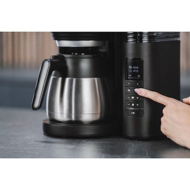 Melitta Kaffeemaschine mit Mahlwerk »AromaFresh Therm Pro X 1030-12  schwarz-silber«, 1 l Kaffeekanne, Papierfilter, 1x4 jetzt im OTTO Online  Shop