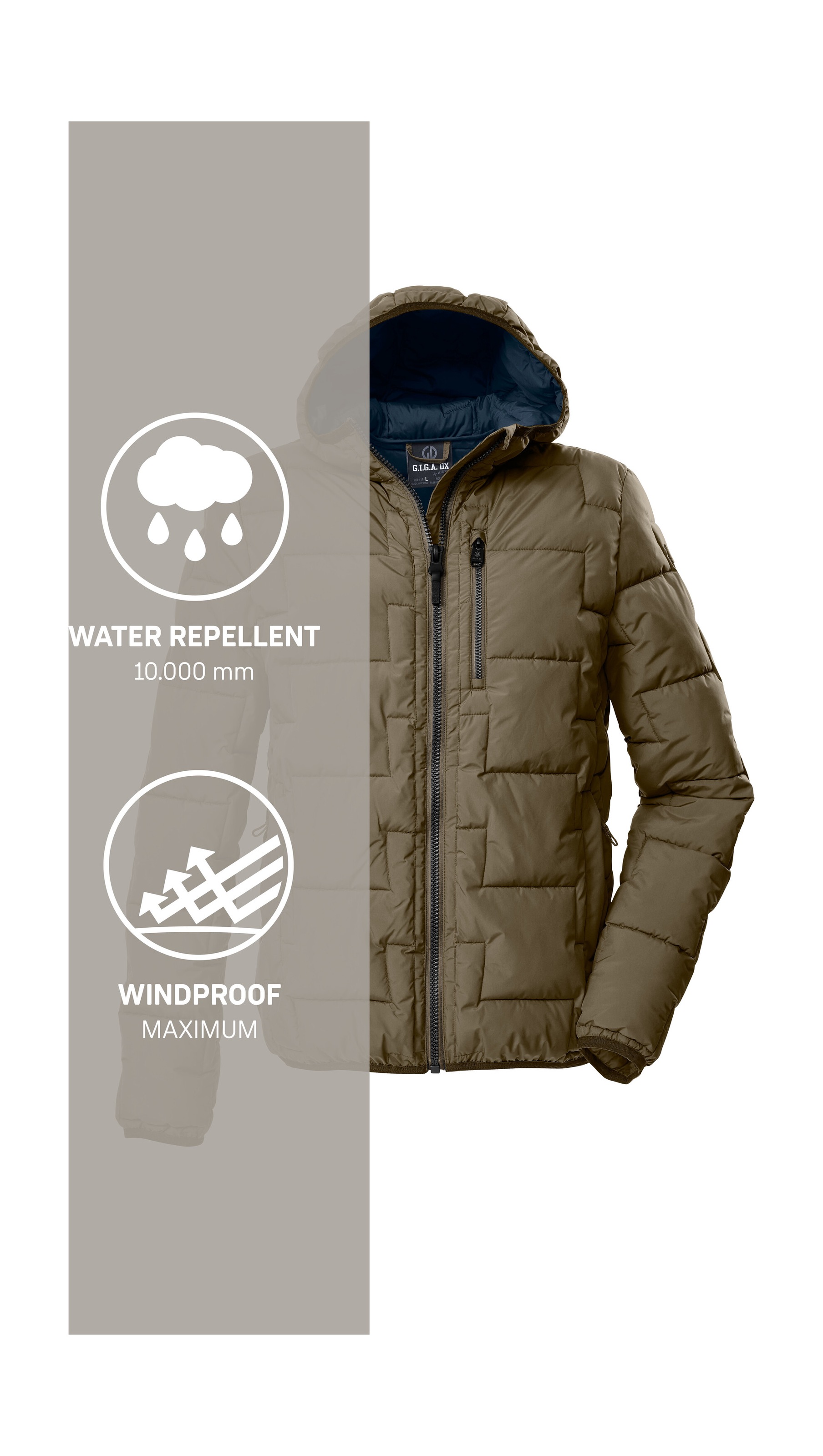 G.I.G.A. DX by killtec Steppjacke »GW 72 MN QLTD JCKT«, Wasserabweisende Herren Steppjacke mit 10.000 mm Wassersäule