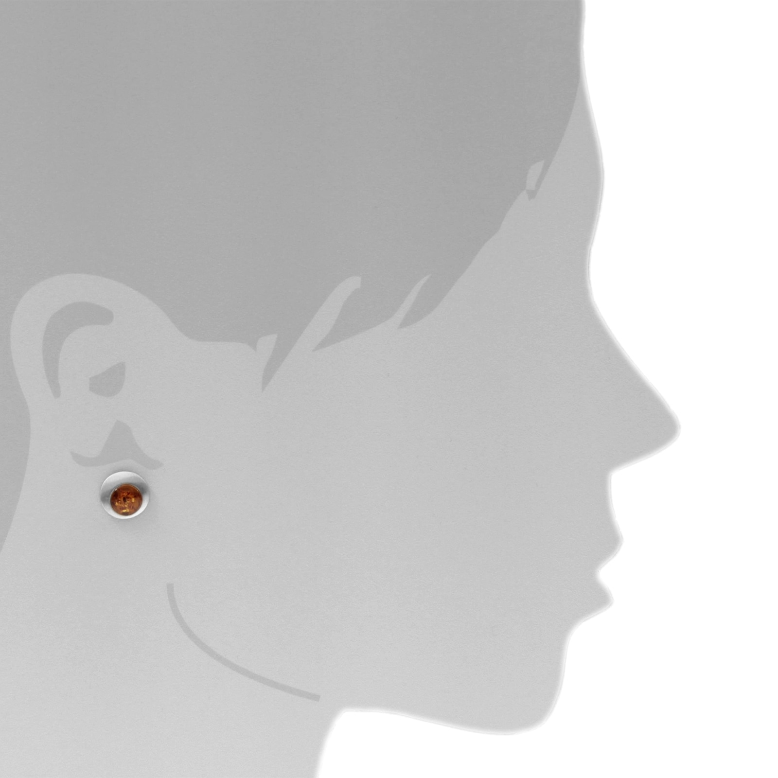 OSTSEE-SCHMUCK Paar Ohrstecker »- Alina - Silber 925/000 - Bernstein«