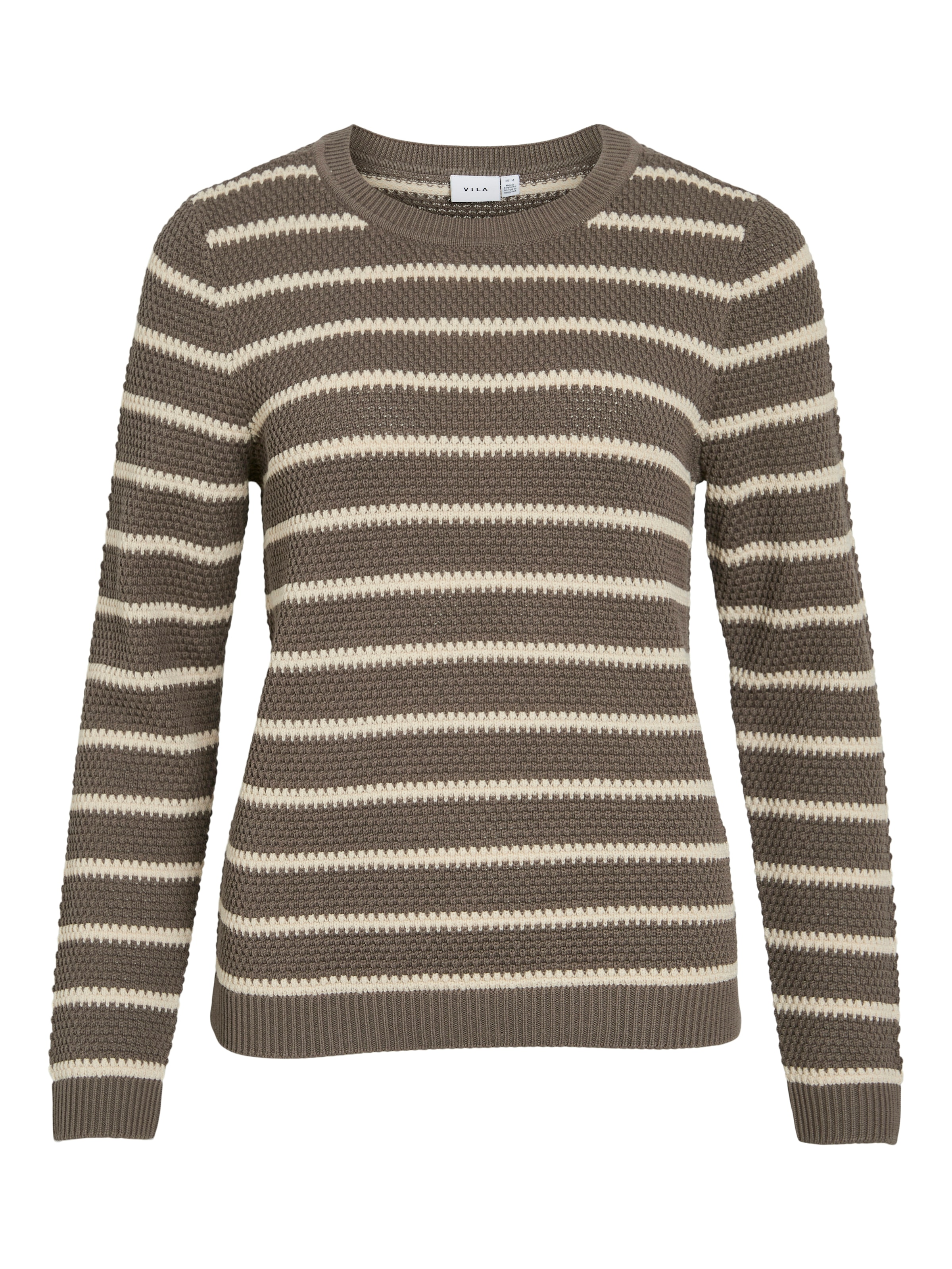 Vila Rundhalspullover »VIDALO O-NECK L/S STRIPE KNIT TOP- NOOS«
