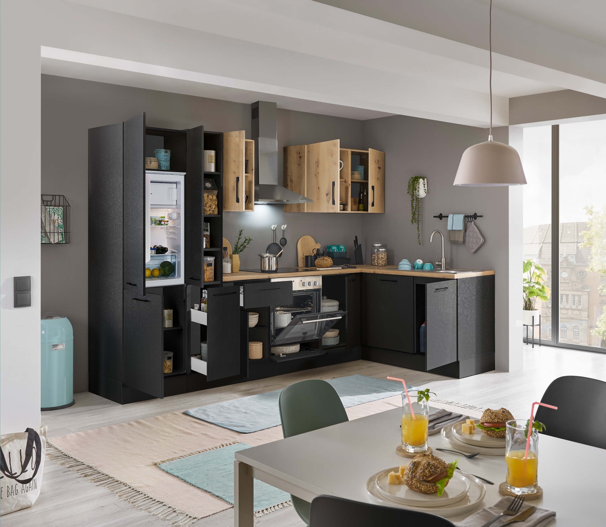 BASIC by Balculina Winkelküche »Turin« Stellbreite 310x175 cm, wahlweise mit E-Geräten