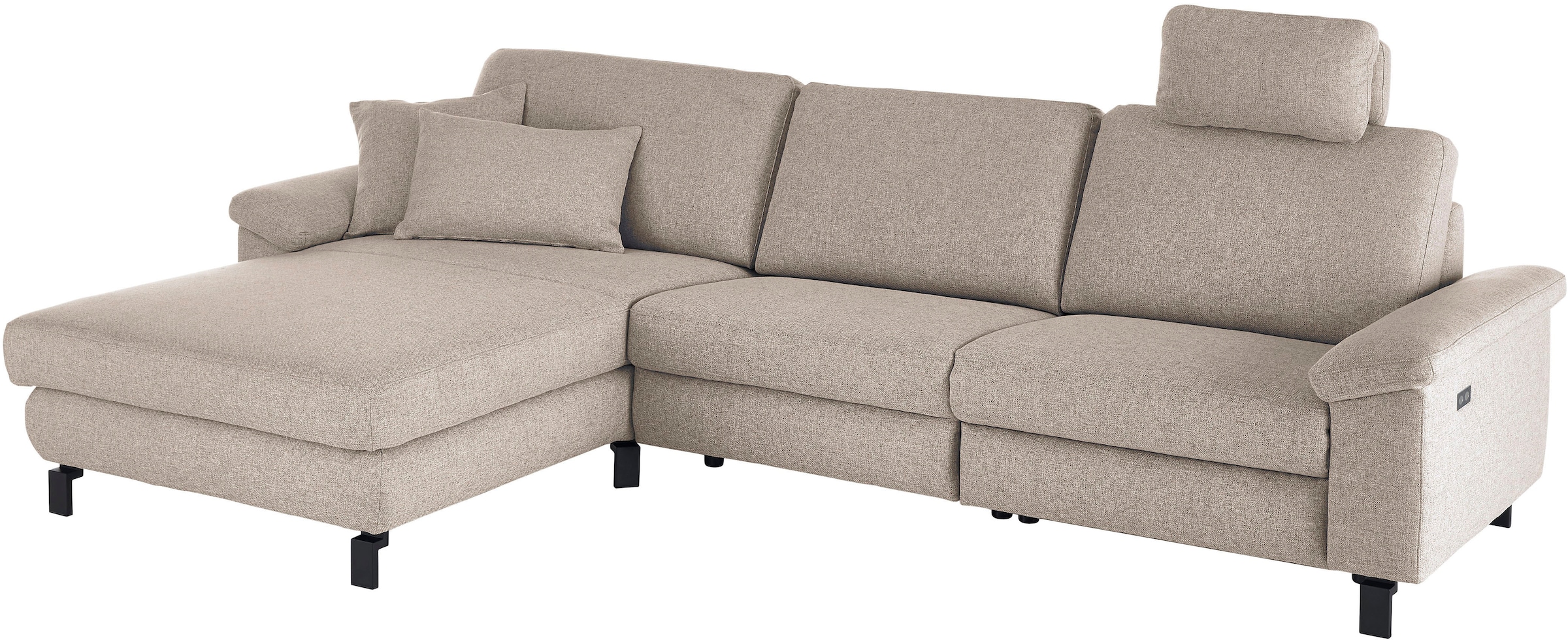 3C Candy Ecksofa »Mainau L-Form«, Relaxfunktion im 1,5-Sitzer, motorische Schlaffunktion in Longchair