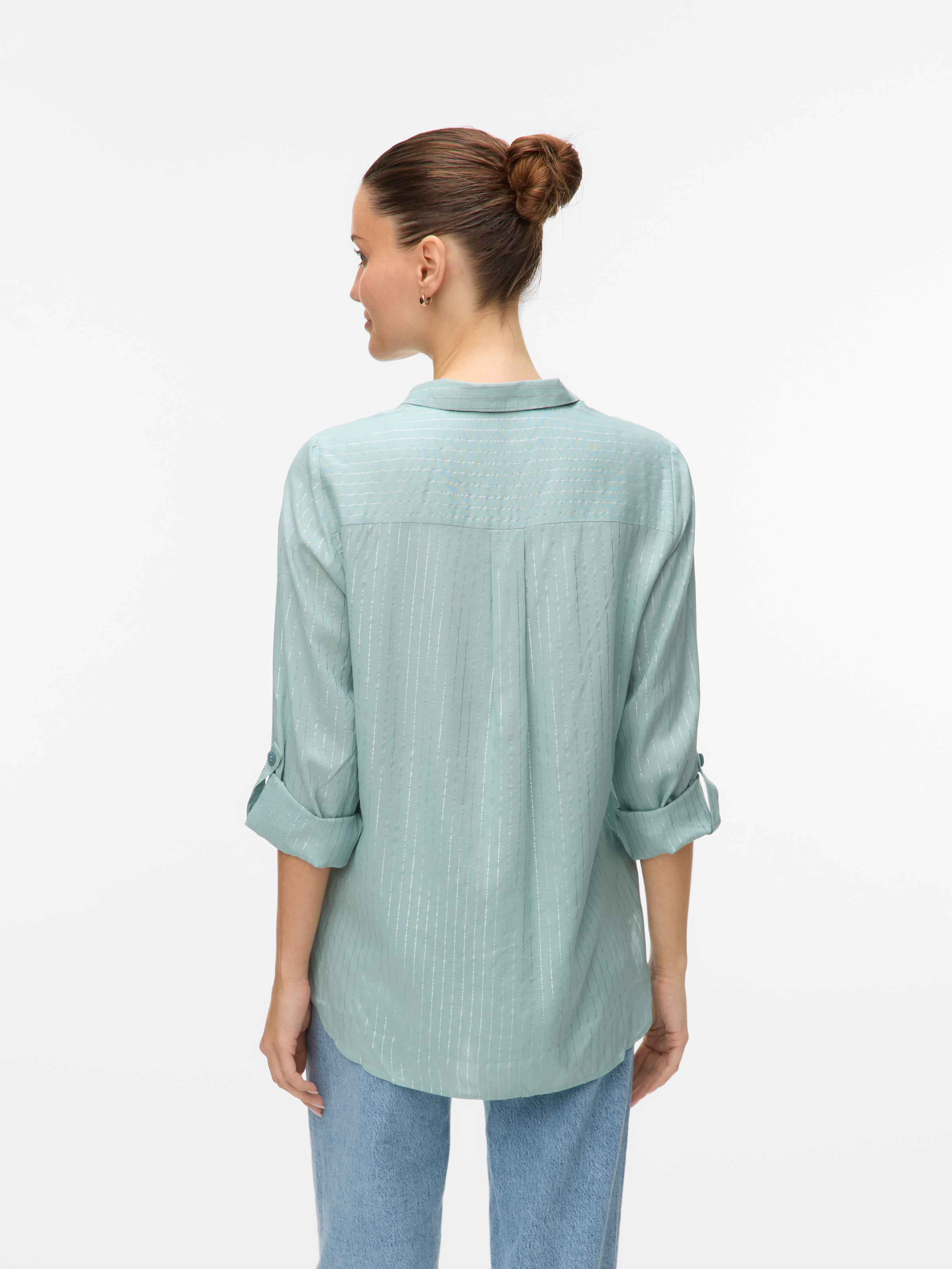 Vero Moda Hemdbluse »VMBUMPY LS GLITTER SHIRT WVN GA NOOS«, mit Glitzereffekt