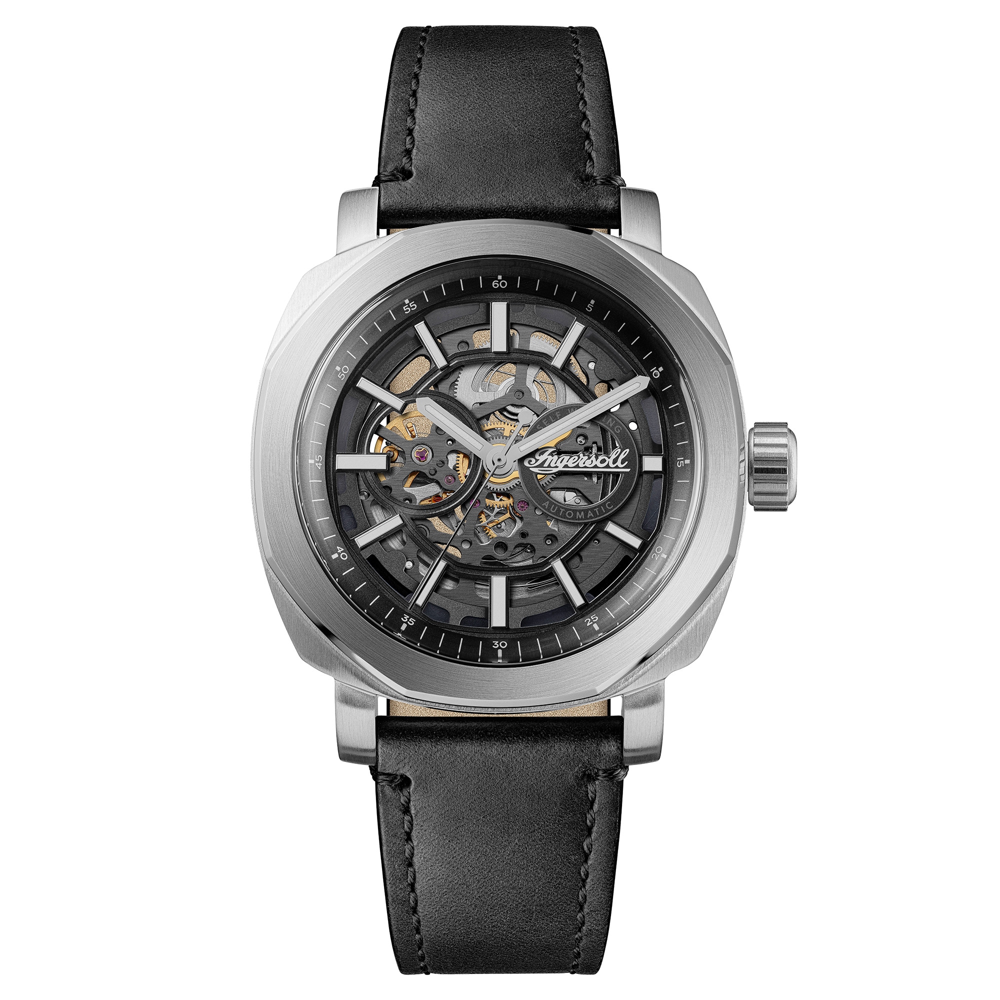 Ingersoll Automatikuhr »The Outrider« Armbanduhr, Herrenuhr, Mechanische Uhr, Lederarmband, analog