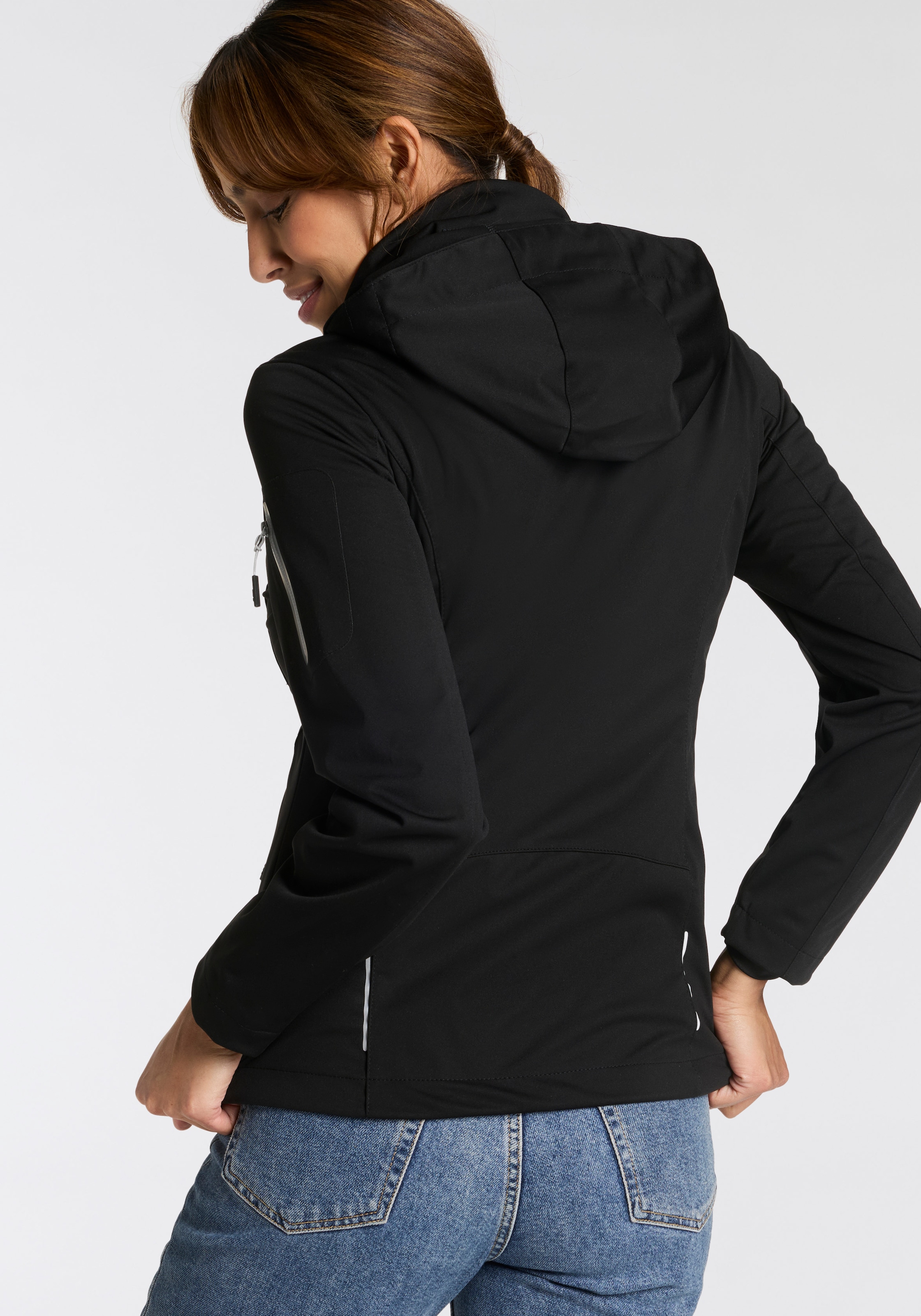 CMP Softshelljacke, mit Kapuze, Atmungsaktiv & Windabweisend & Wasserabweisend