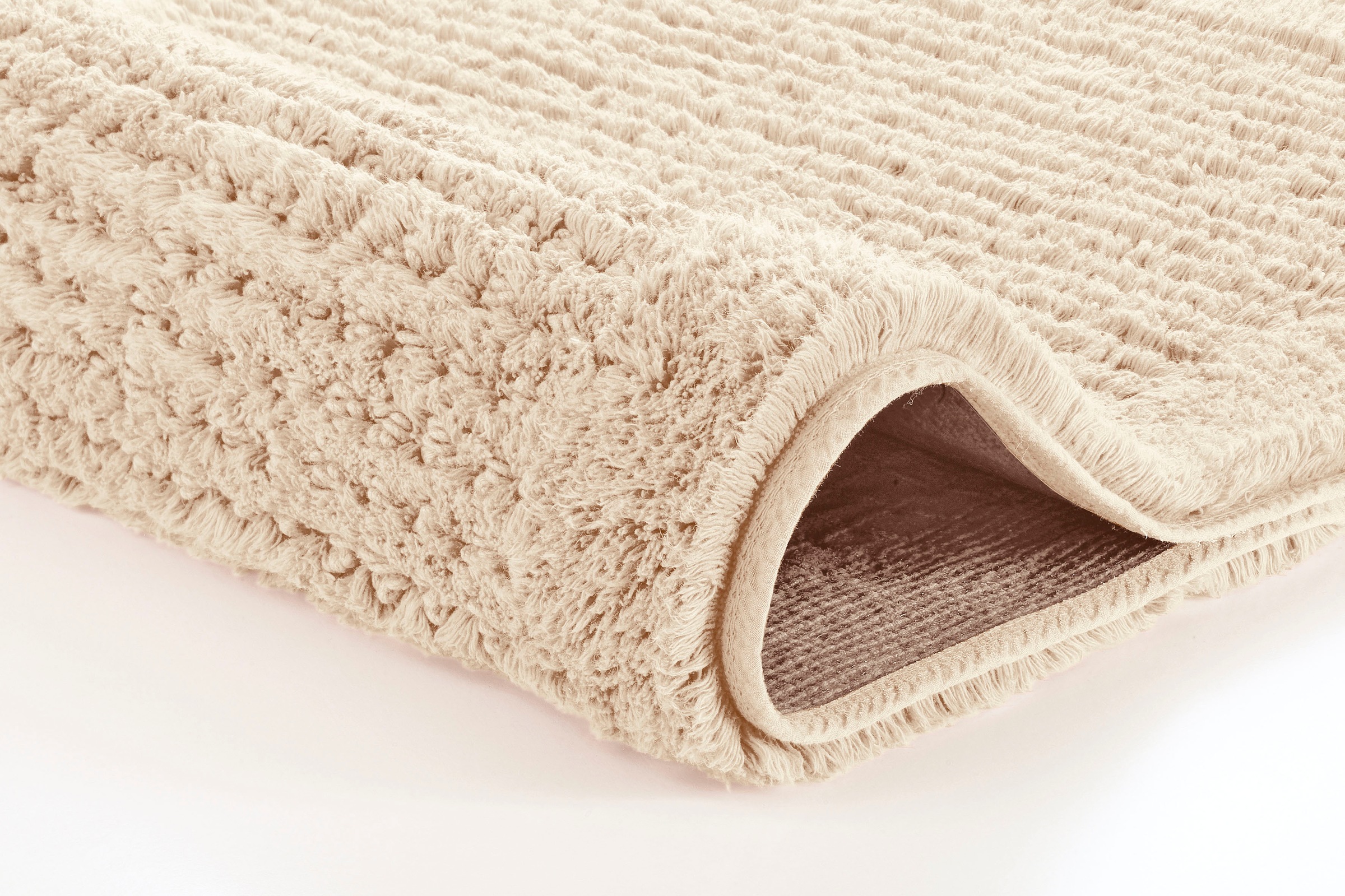 Kleine Wolke Badematte »Net«, rutschhemmend beschichtet, fußbodenheizungsgeeignet, Badteppich, Uni Farben, rutschhhemmend