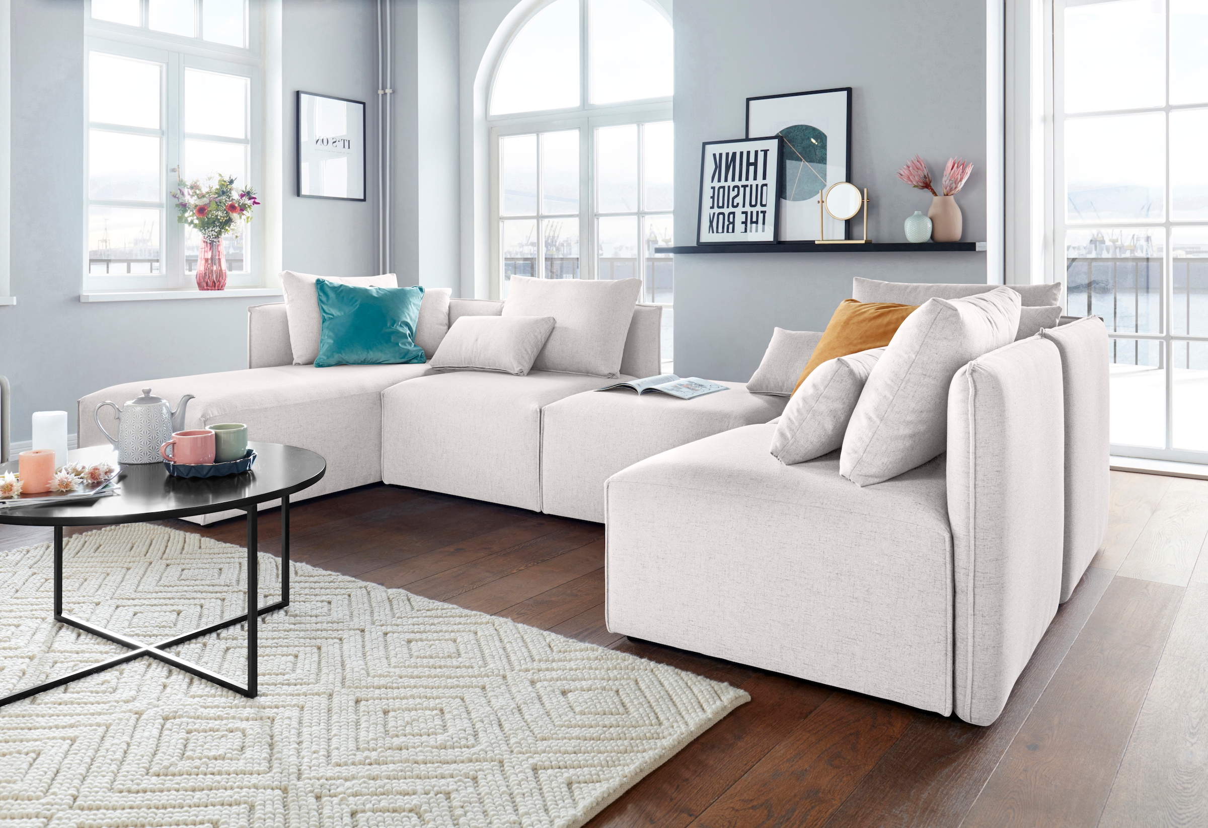 OTTO home Ecksofa »Nöre L-Form« 3 Teile, in vielen Bezugsqualitäten und Farben. Modulteile s. "Nöre"