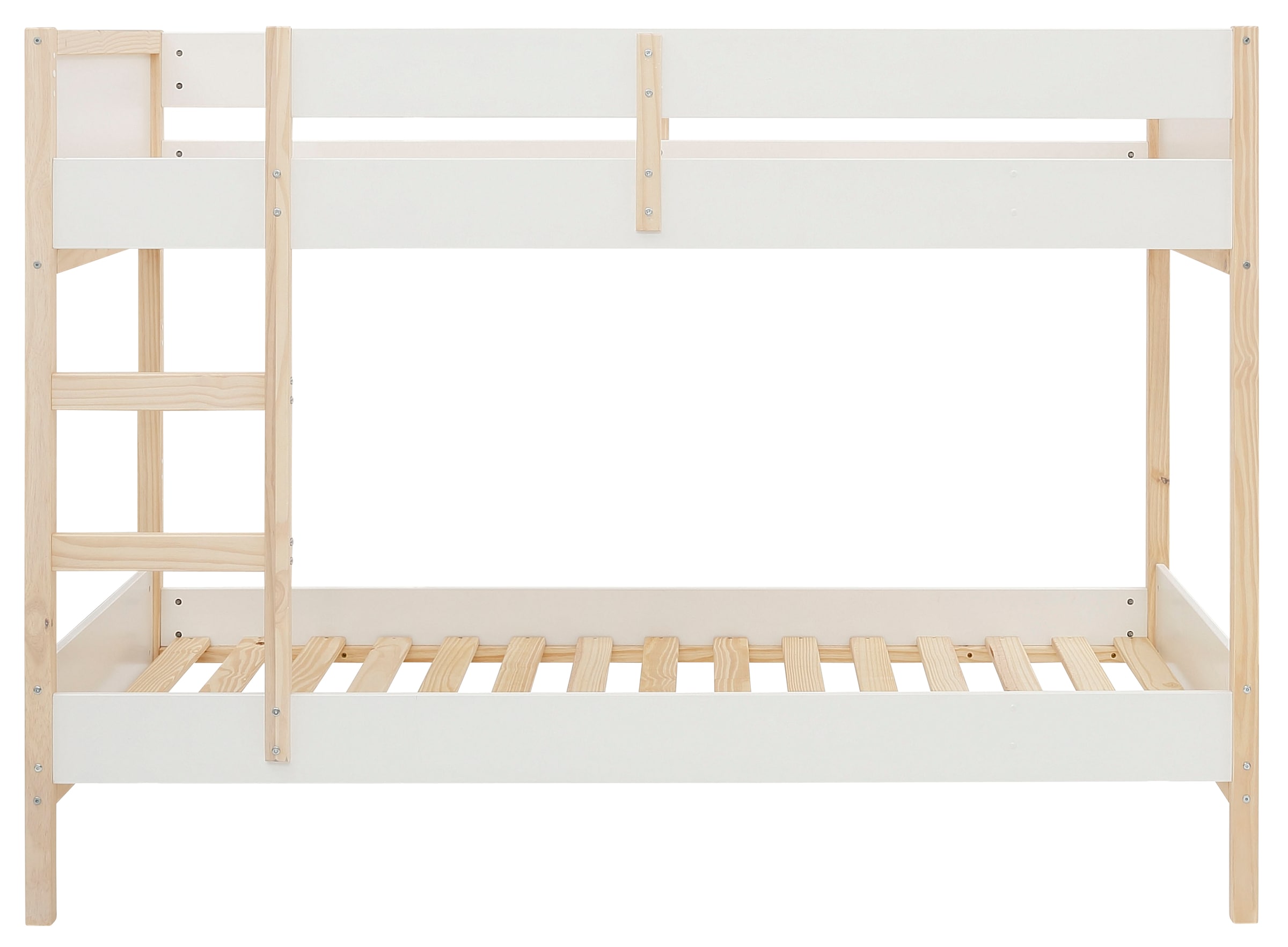 Lüttenhütt Etagenbett »Janne«, Kiefernholz, Etagenbett, inklusive Holzleiter, Liegefläche 90x200 cm