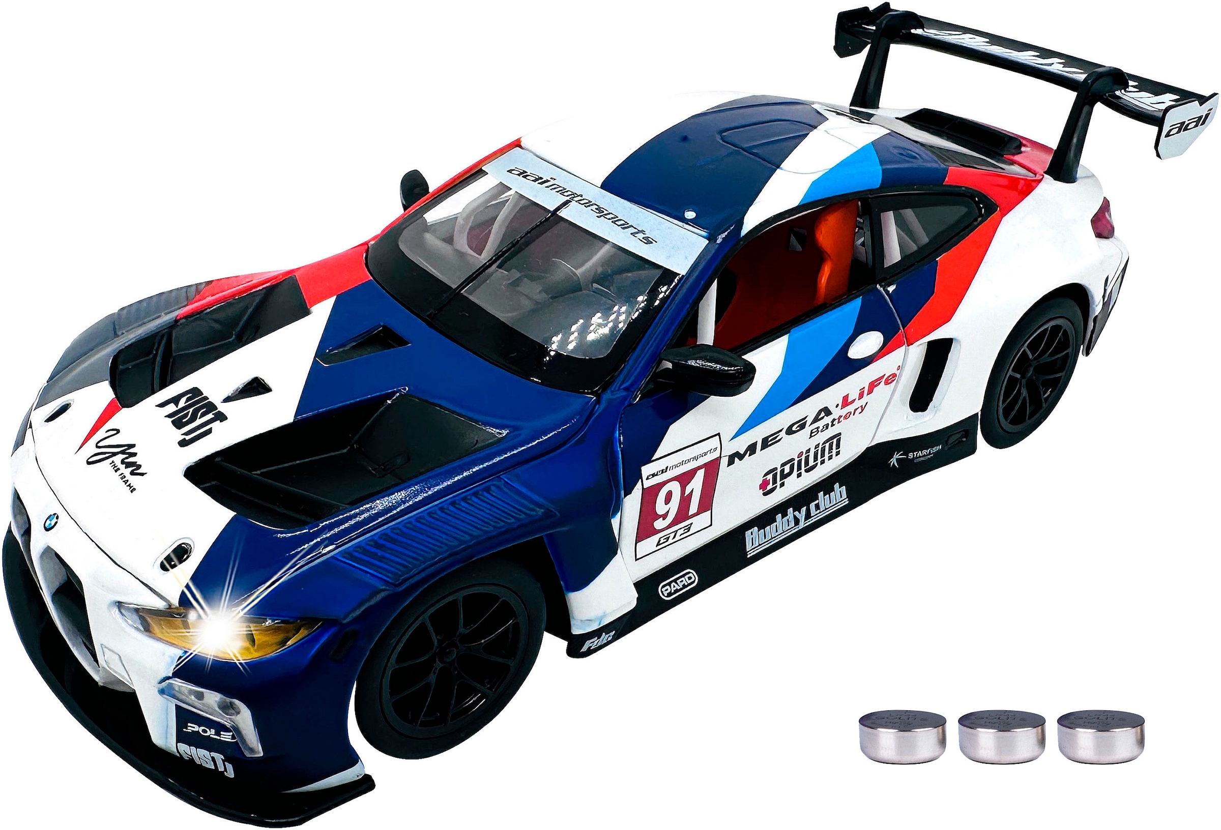 Jamara Spielzeug-Auto »Diecast, BMW M4 GT3«, LED Licht; Maßstab 1:24